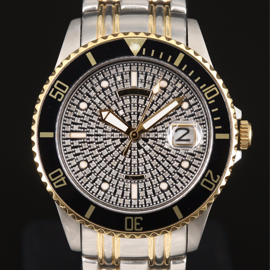 Croton Limited Edition 1.20 CTW Diamond Dial Wristwatch