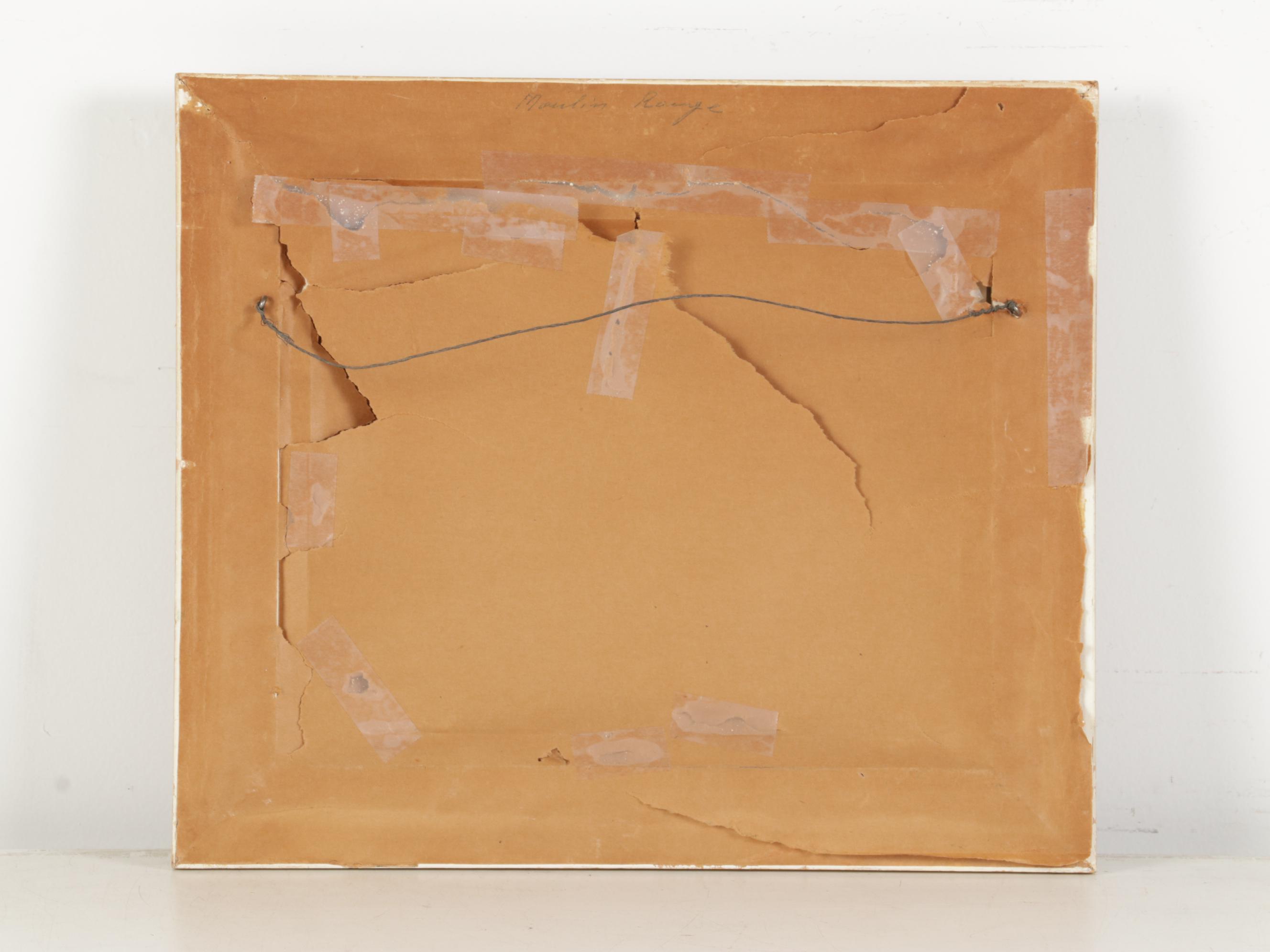 A. Valentine Impressionist Oil Painting "Moulin Rouge," Mid to Late 20th Century