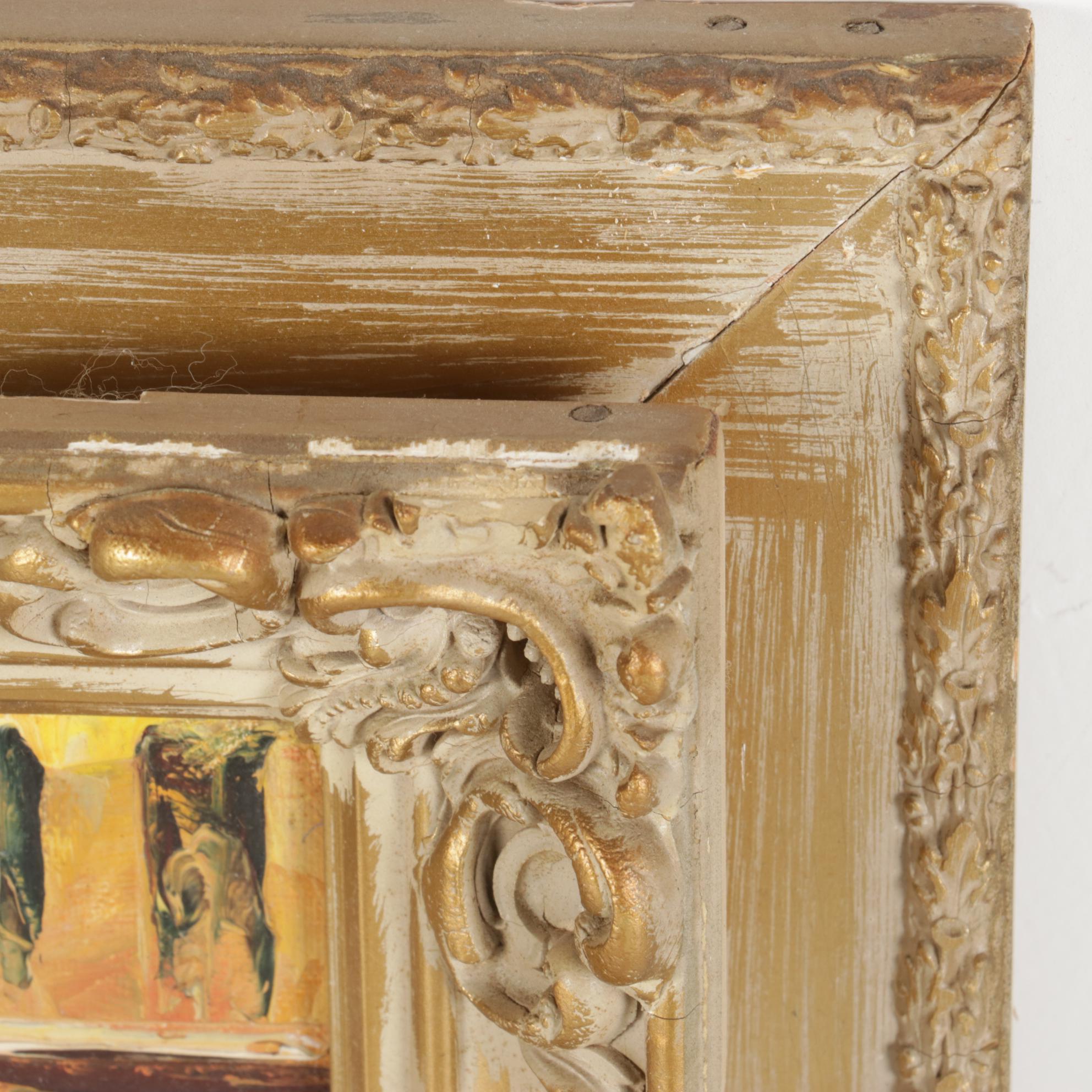 A. Valentine Impressionist Oil Painting "Moulin Rouge," Mid to Late 20th Century