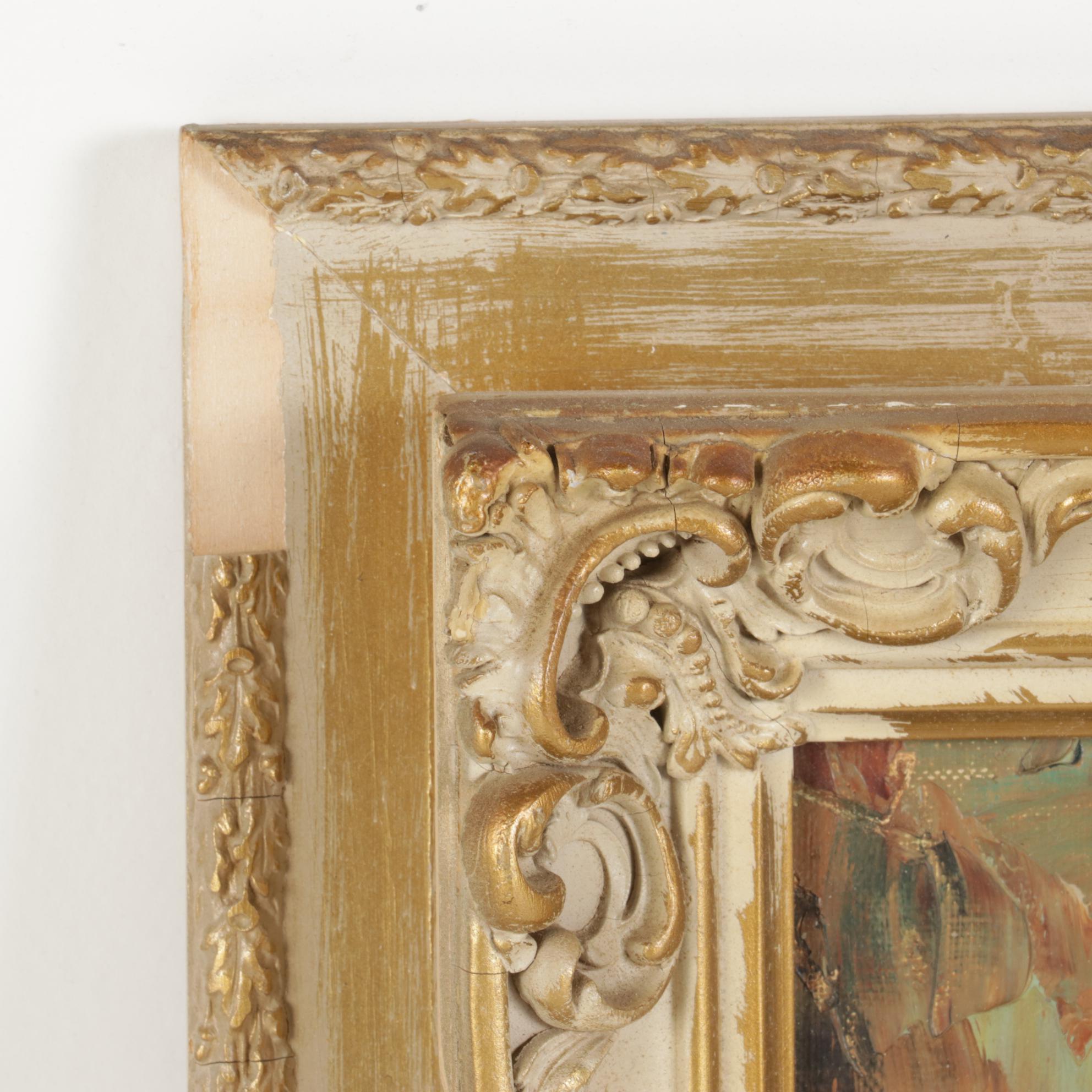 A. Valentine Impressionist Oil Painting "Moulin Rouge," Mid to Late 20th Century