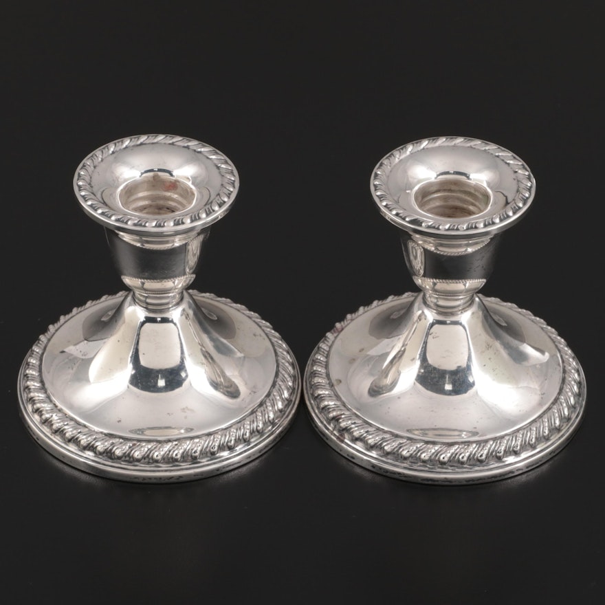 Rogers Weighted Sterling Silver Candle Holders