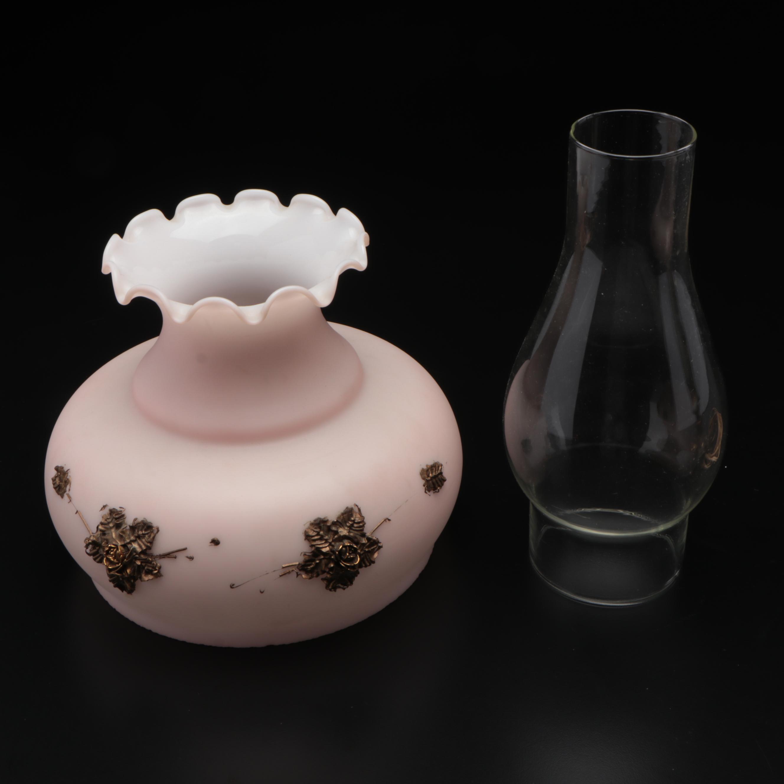 Brass Table Lamp with Putto Figurine Base