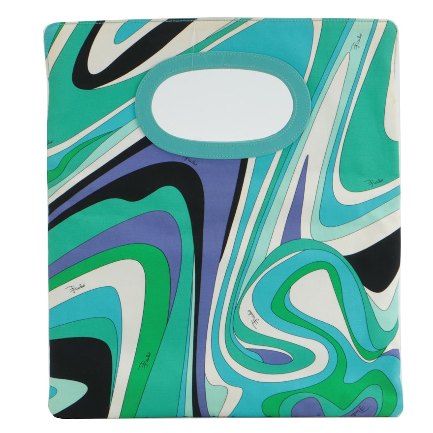 Emilio Pucci Tote Bag in Multicolor Abstract Print