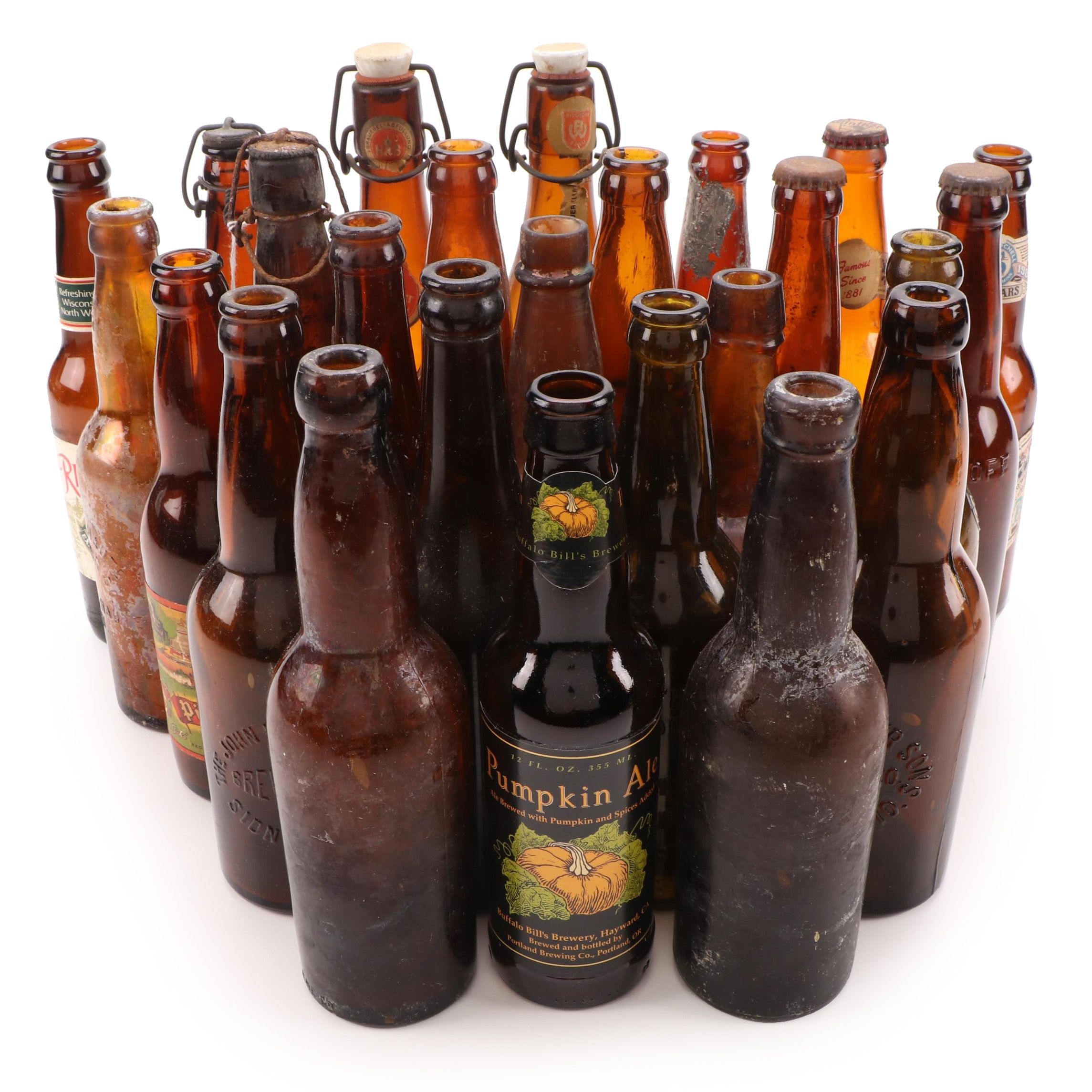 Dayton Breweries Co., Terre Haute Brewing Co., Other Amber Glass Beer Bottles