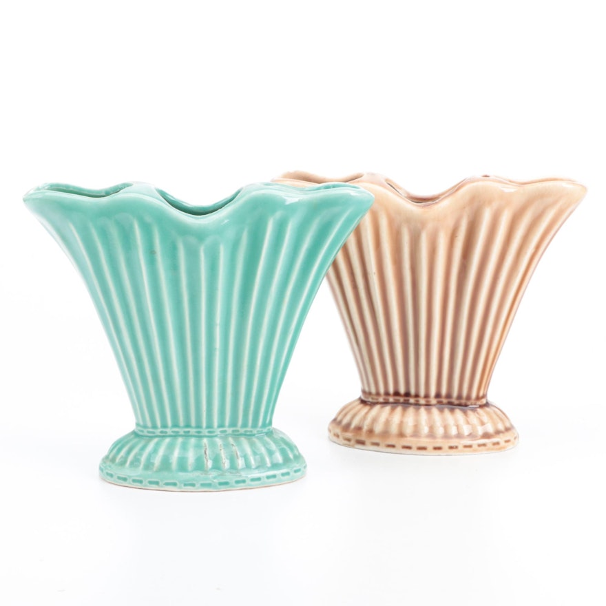 Robinson Ransbottom Pottery Glazed Ceramic Vases, Mid-20th Century