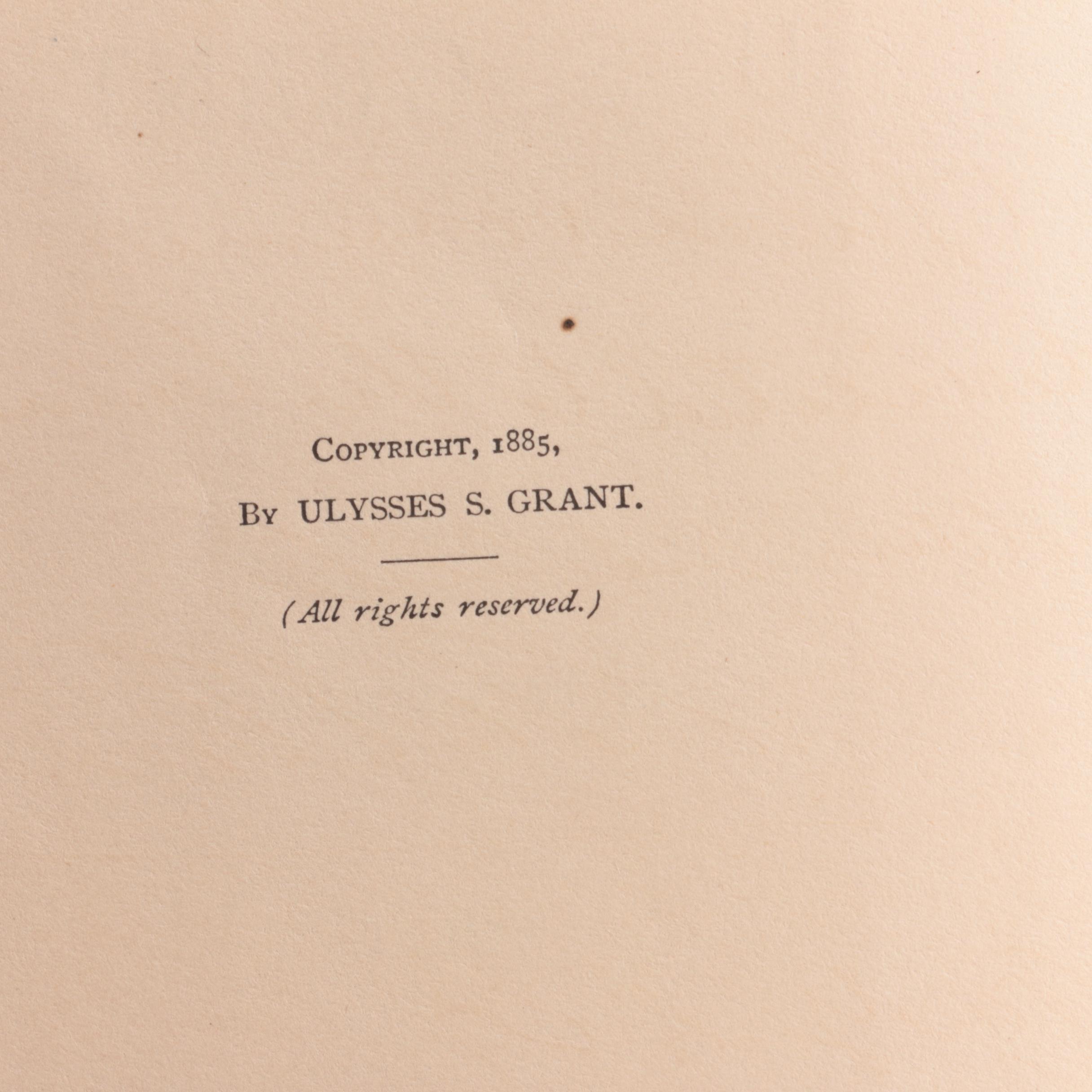 First Edition "Personal Memoirs of U. S. Grant" Two-Volume Set, 1885–1886