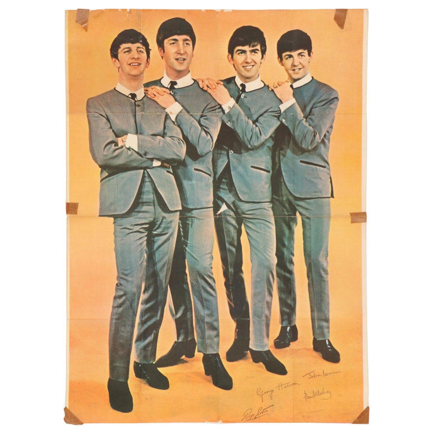 1960s "The Beatles Fan Club" Large-Scale Promotional Poster