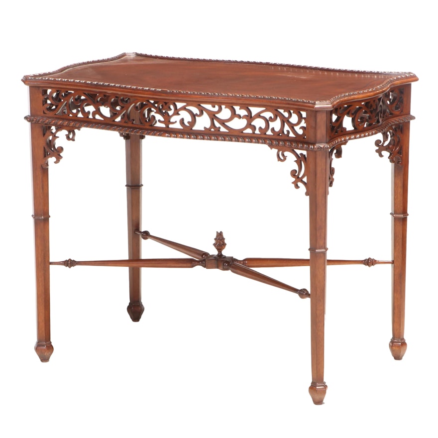 Ethan Allen "Gillian" Chippendale Style Mahogany Tea Table