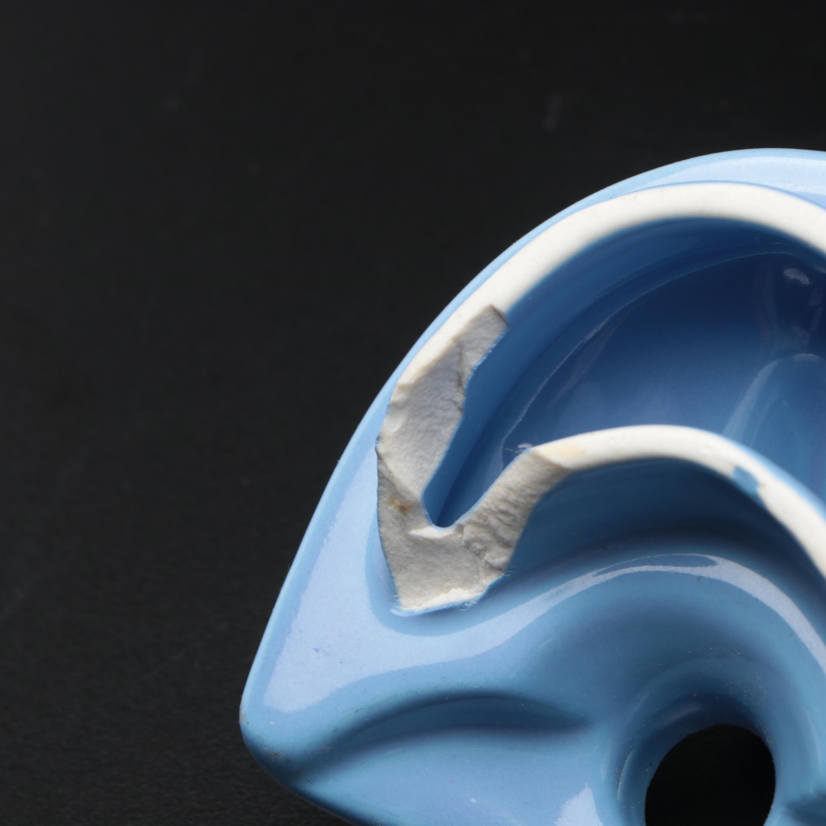 Hall Pottery Ceramic Airflow Ball Teapot, and Other Tableware, Mid-20th Century