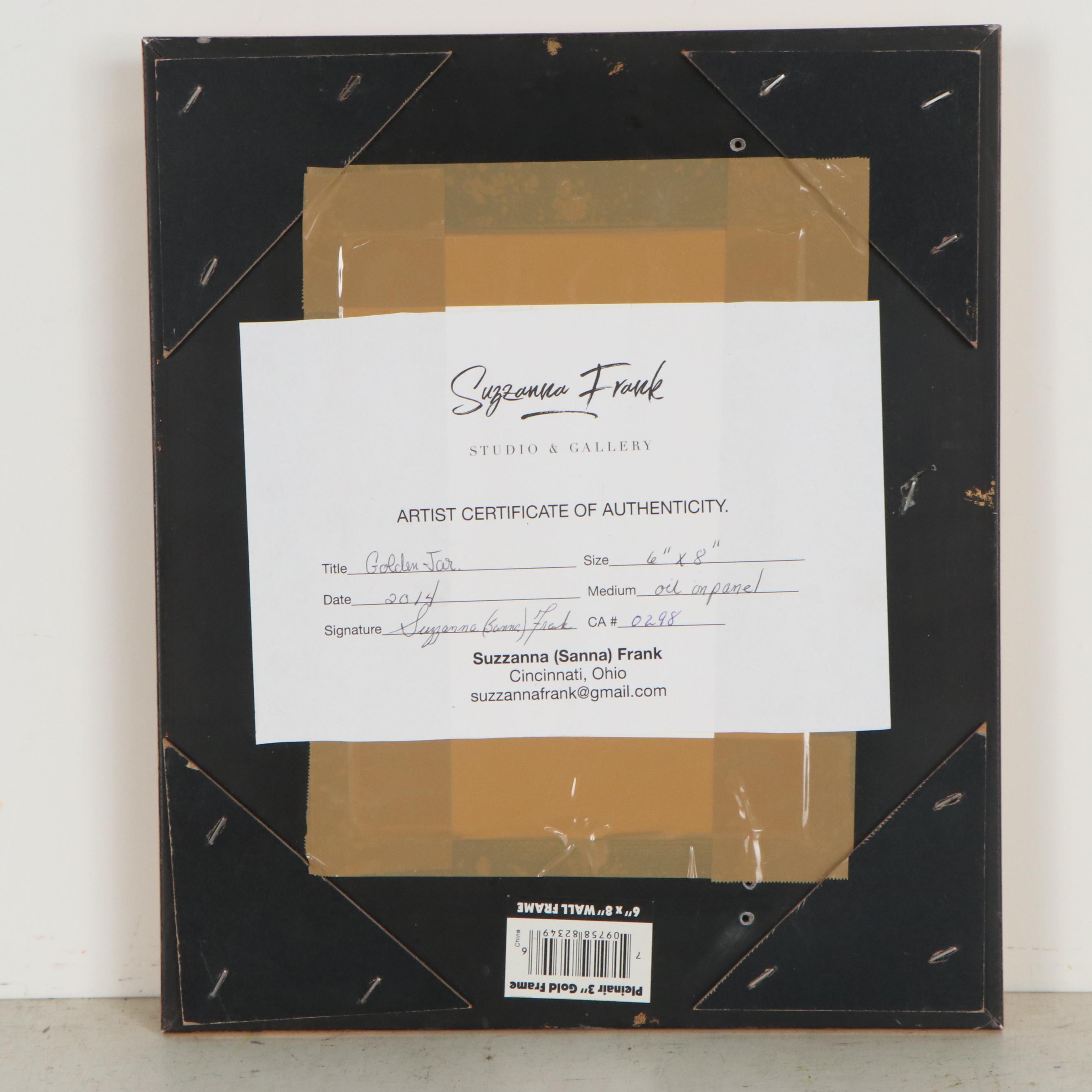 Sanna Still Life Oil Painting "Golden Jar," 2014