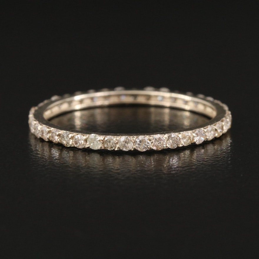 14K Stackable Diamond Eternity Band