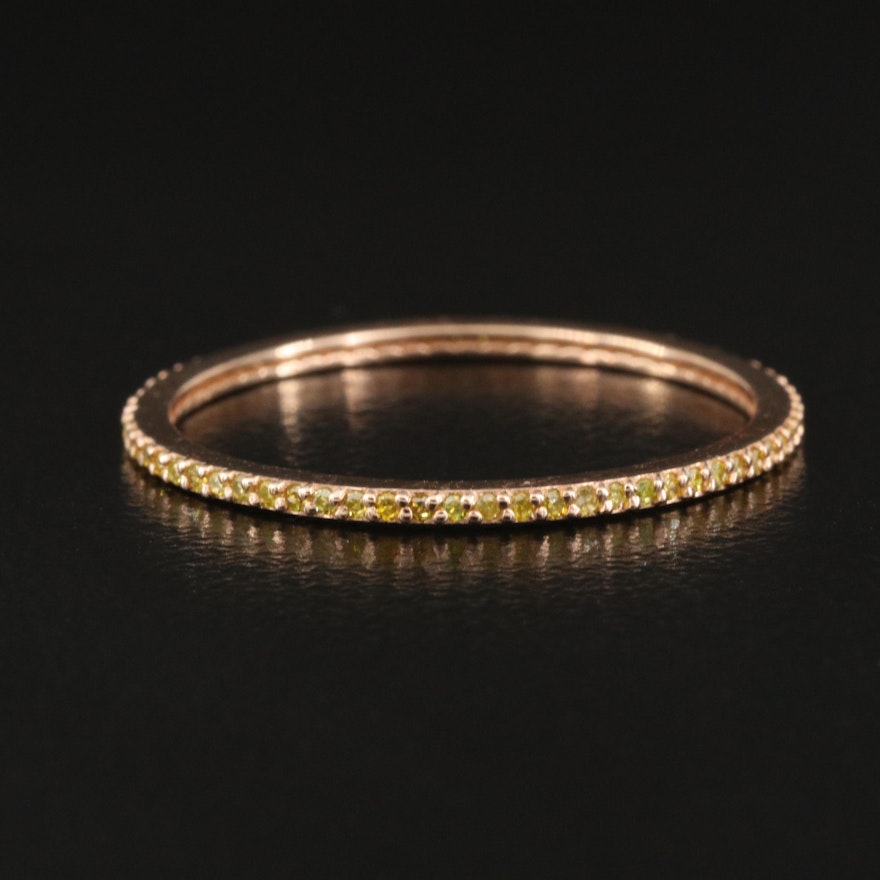 14K Yellow Diamond Eternity Band