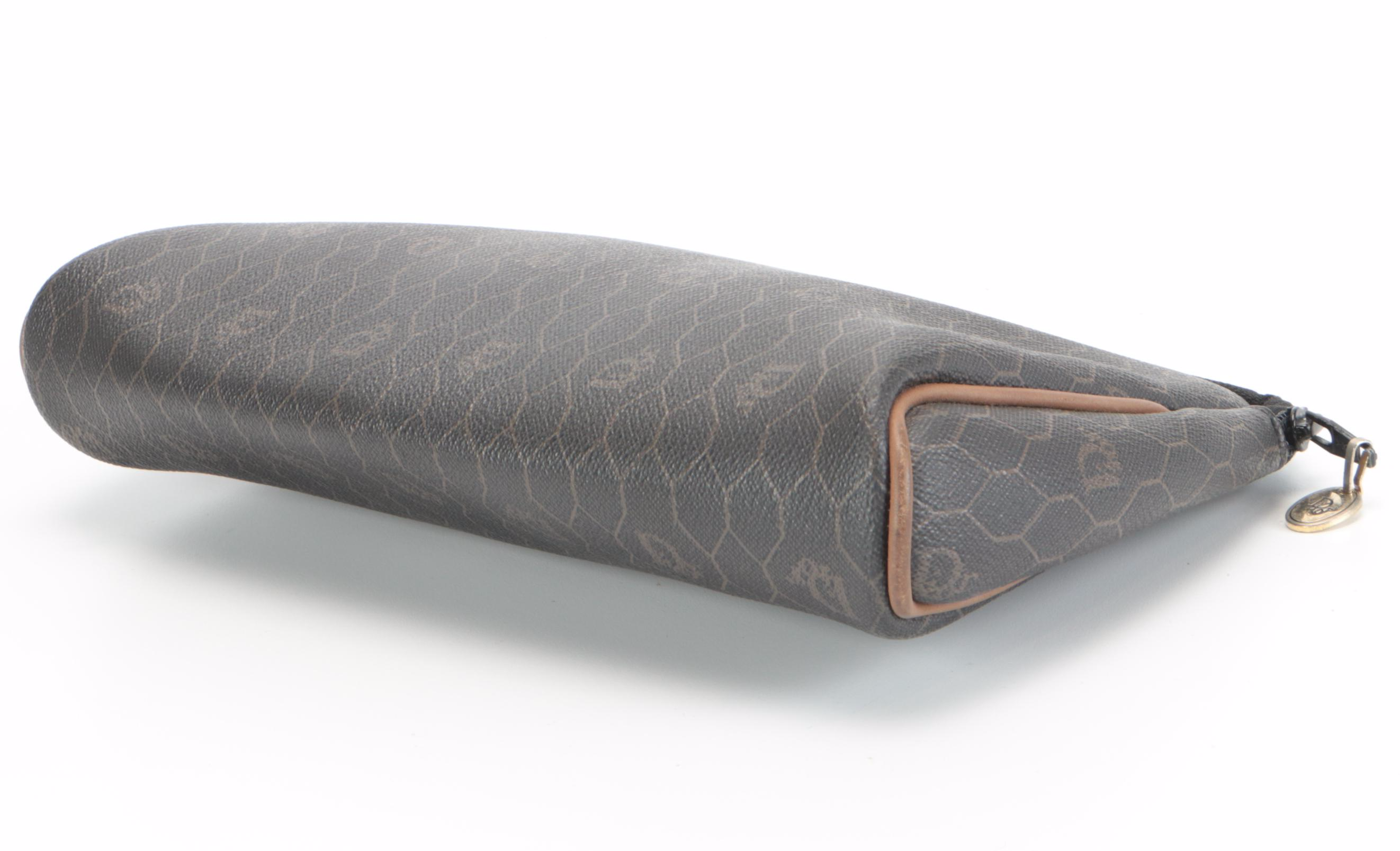 Dior Cosmetic Bag in Honeycomb Monogram Coated Canvas