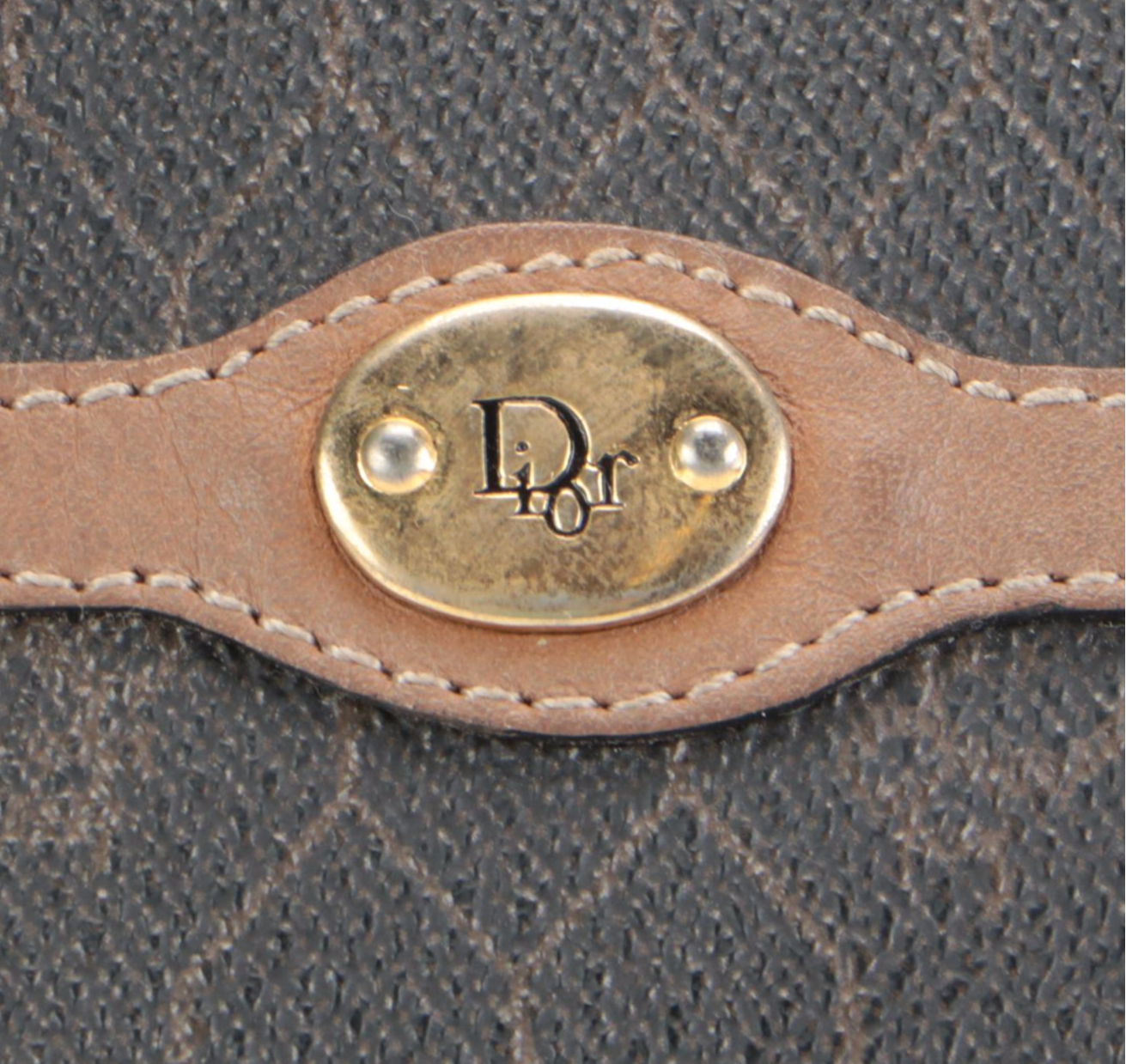 Dior Cosmetic Bag in Honeycomb Monogram Coated Canvas