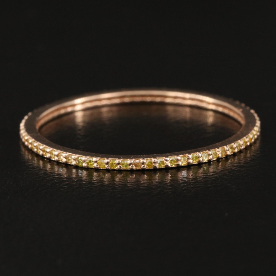 14K Yellow Diamond Eternity Band