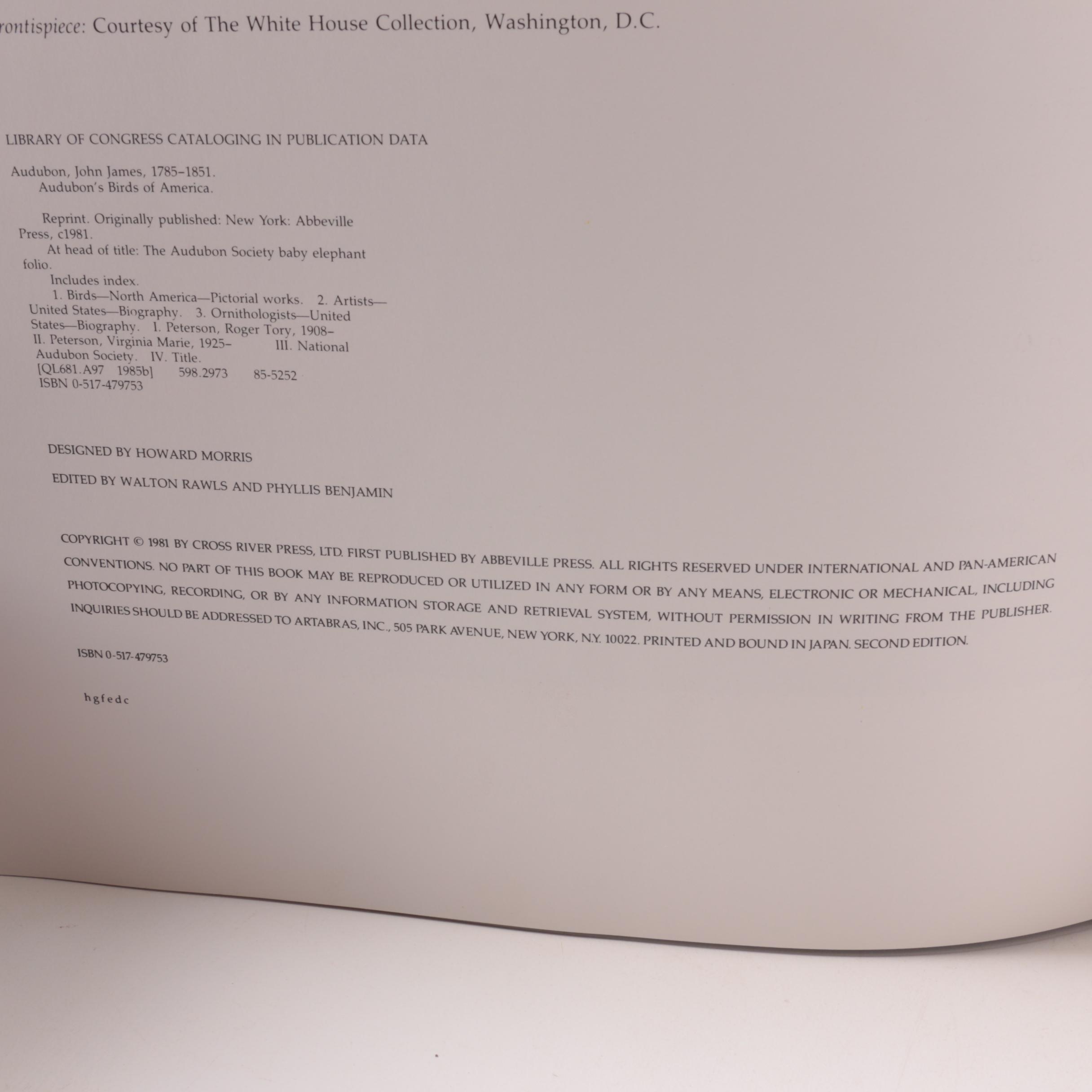 Illustrated "Audubon's Birds of America" Baby Elephant Folio by the Petersons