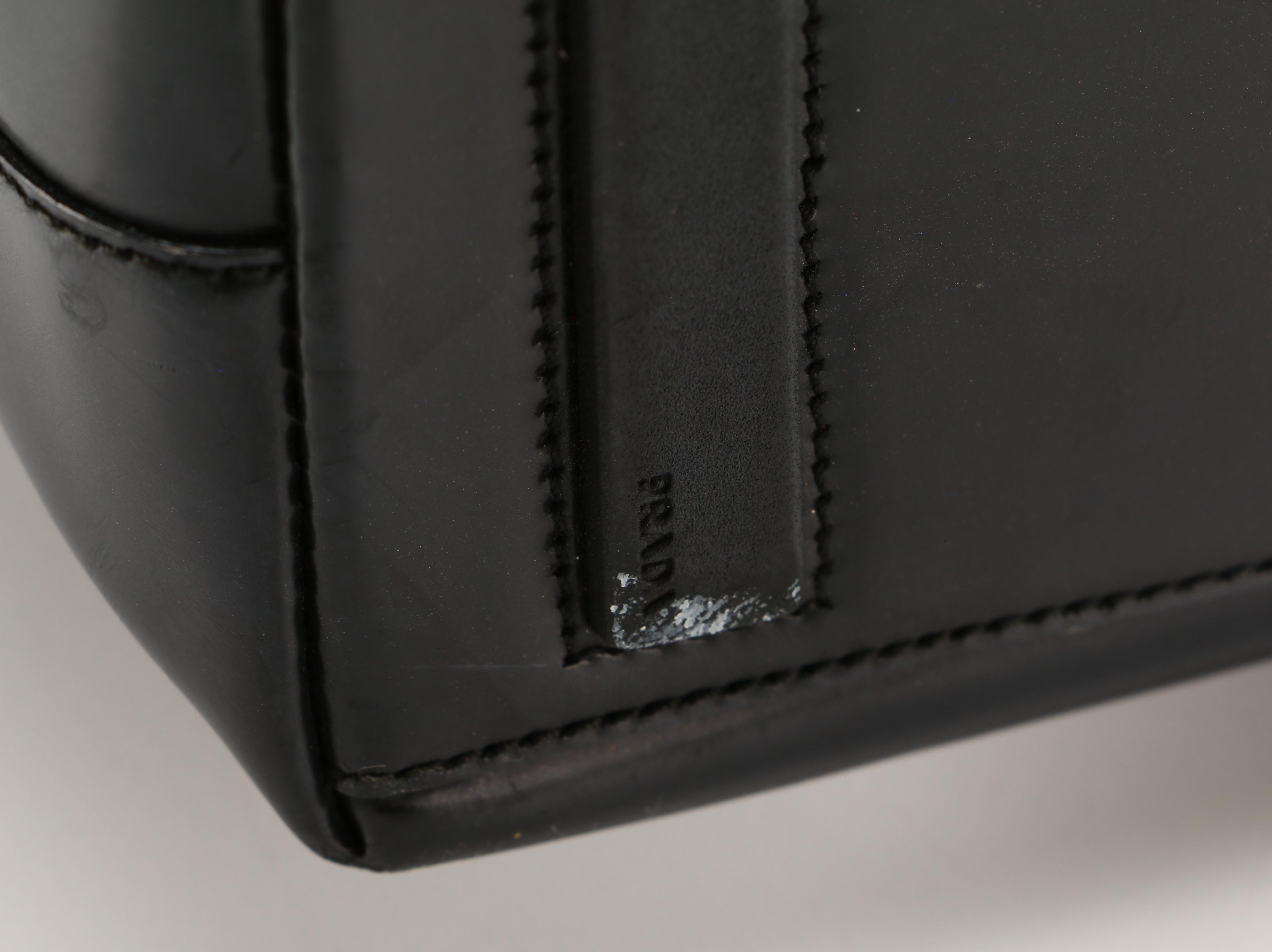 Prada Tote in Black Patent Leather