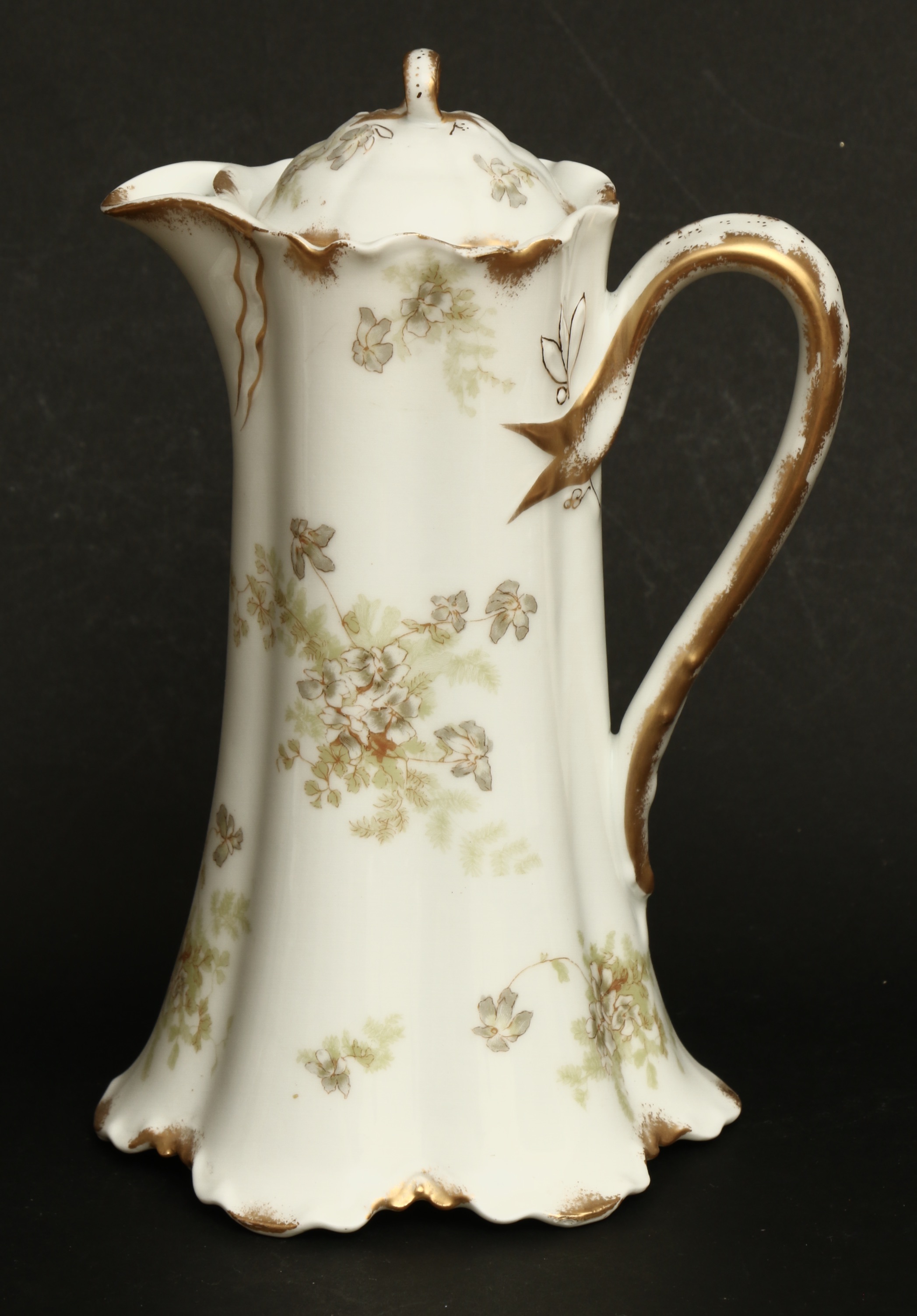 Haviland & Co. Limoges Floral Painted Porcelain Chocolate Set