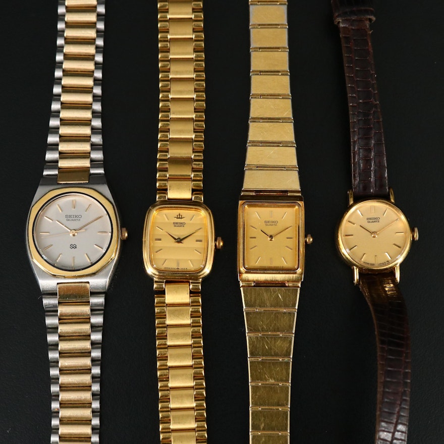 4 Seiko Quartz Wristwatches