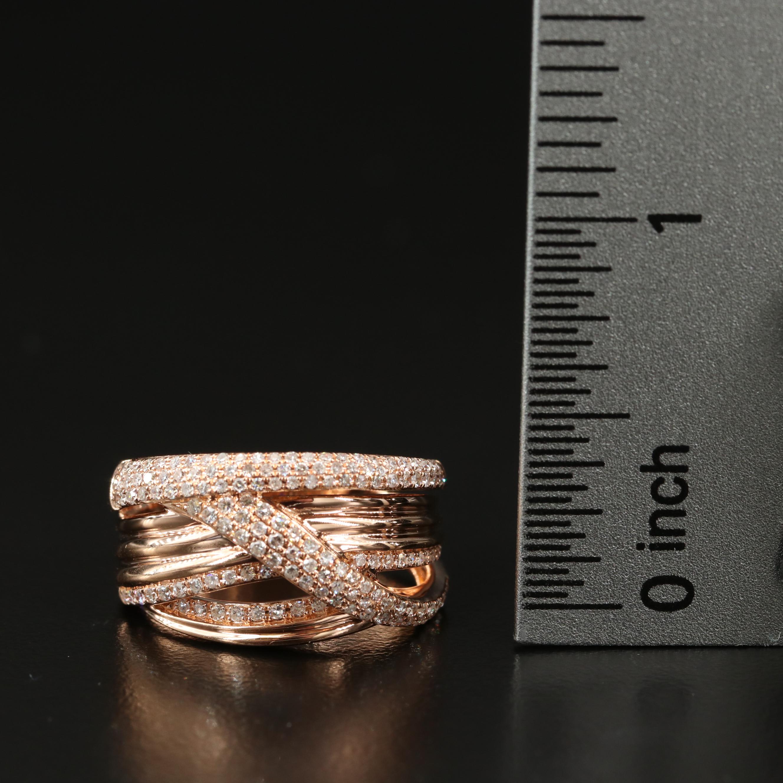 EFFY 14K Diamond Crossover Ring