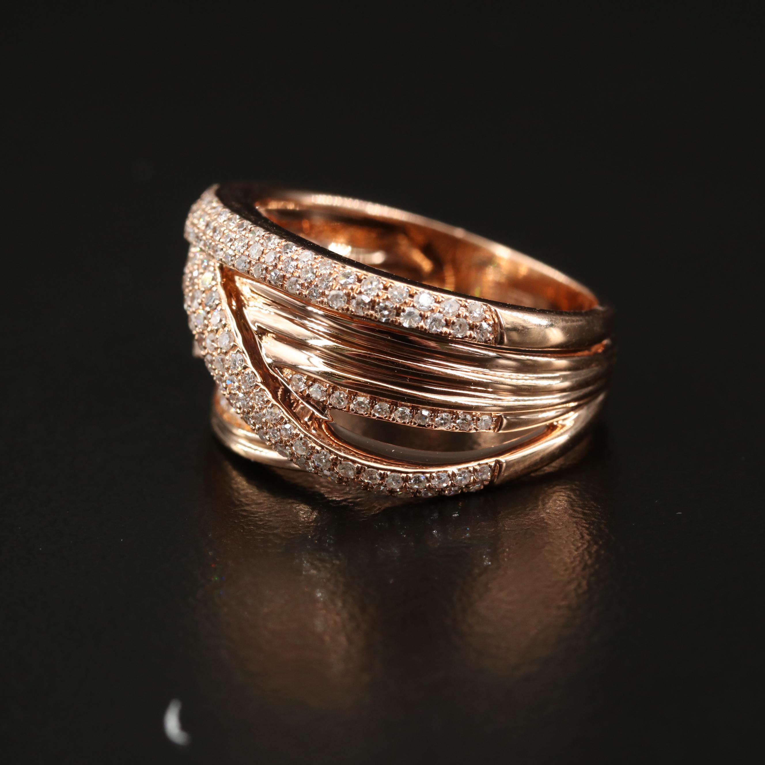 EFFY 14K Diamond Crossover Ring