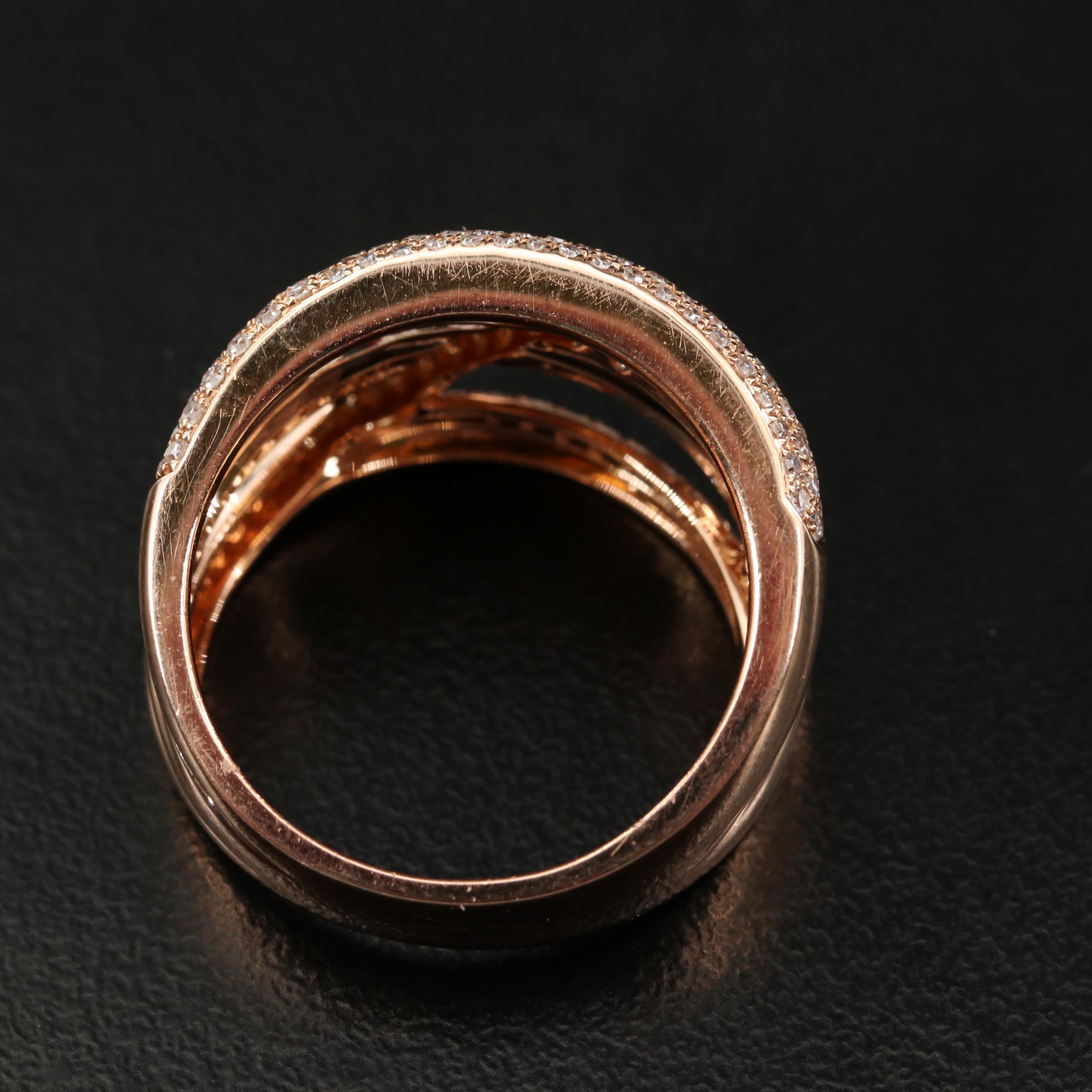 EFFY 14K Diamond Crossover Ring