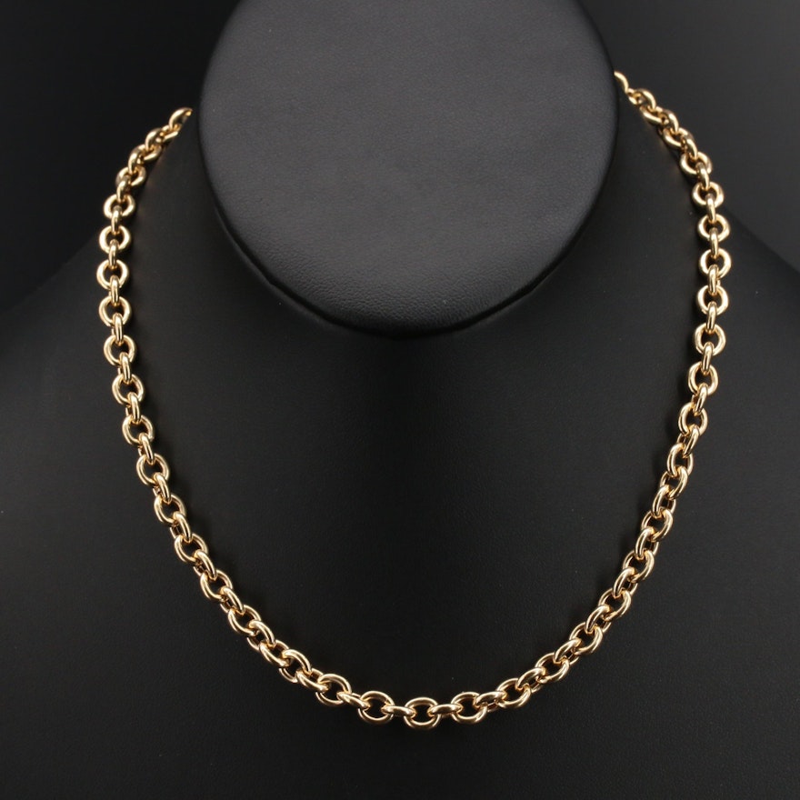 Italian 14K Cable Chain Necklace