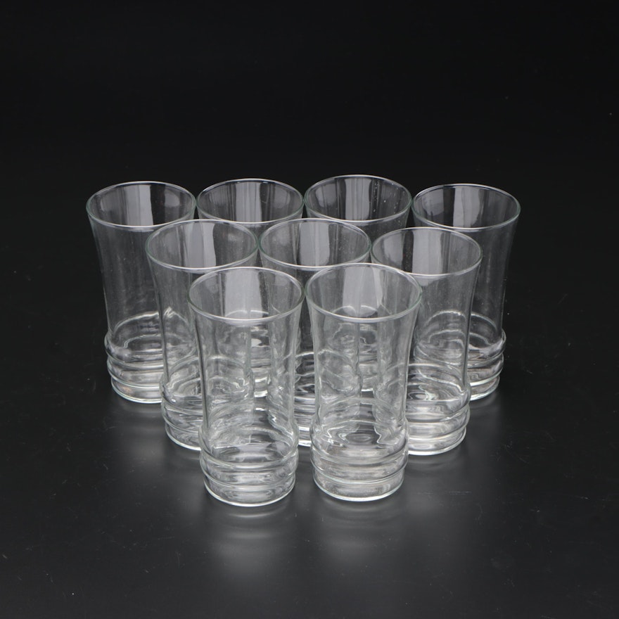 Clear Pressed Glass Iced Tea Glasses
