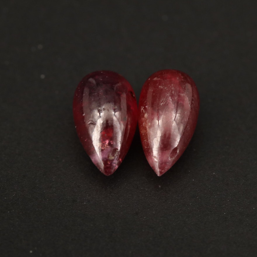 Loose Pear Drop Corundum Beads