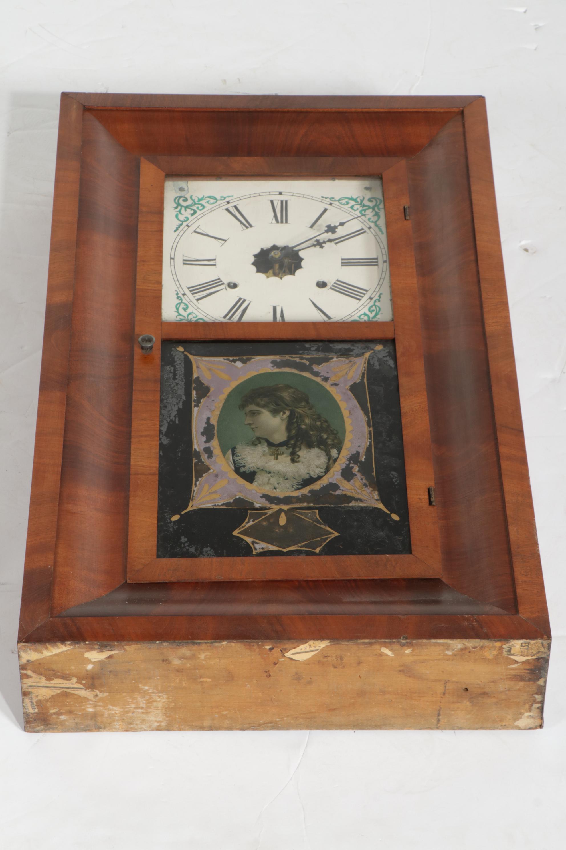Waterbury Mahogany Ogee Mantel Clock, Mid-19th Century