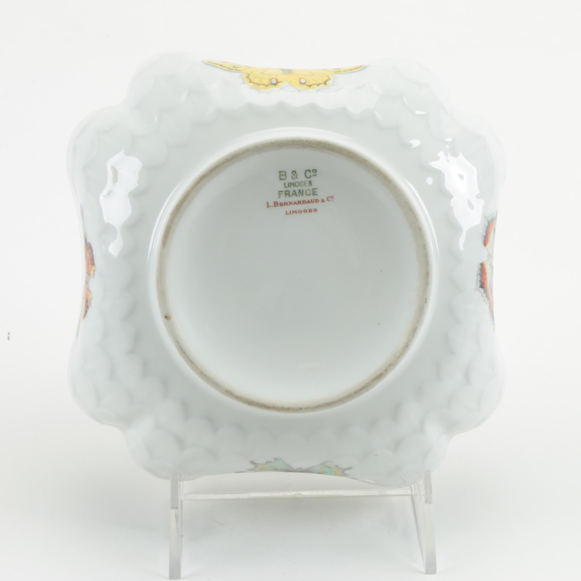 Herend "Rothschild Bird" Shaker with Other Hand-Painted Limoges Porcelain Décor