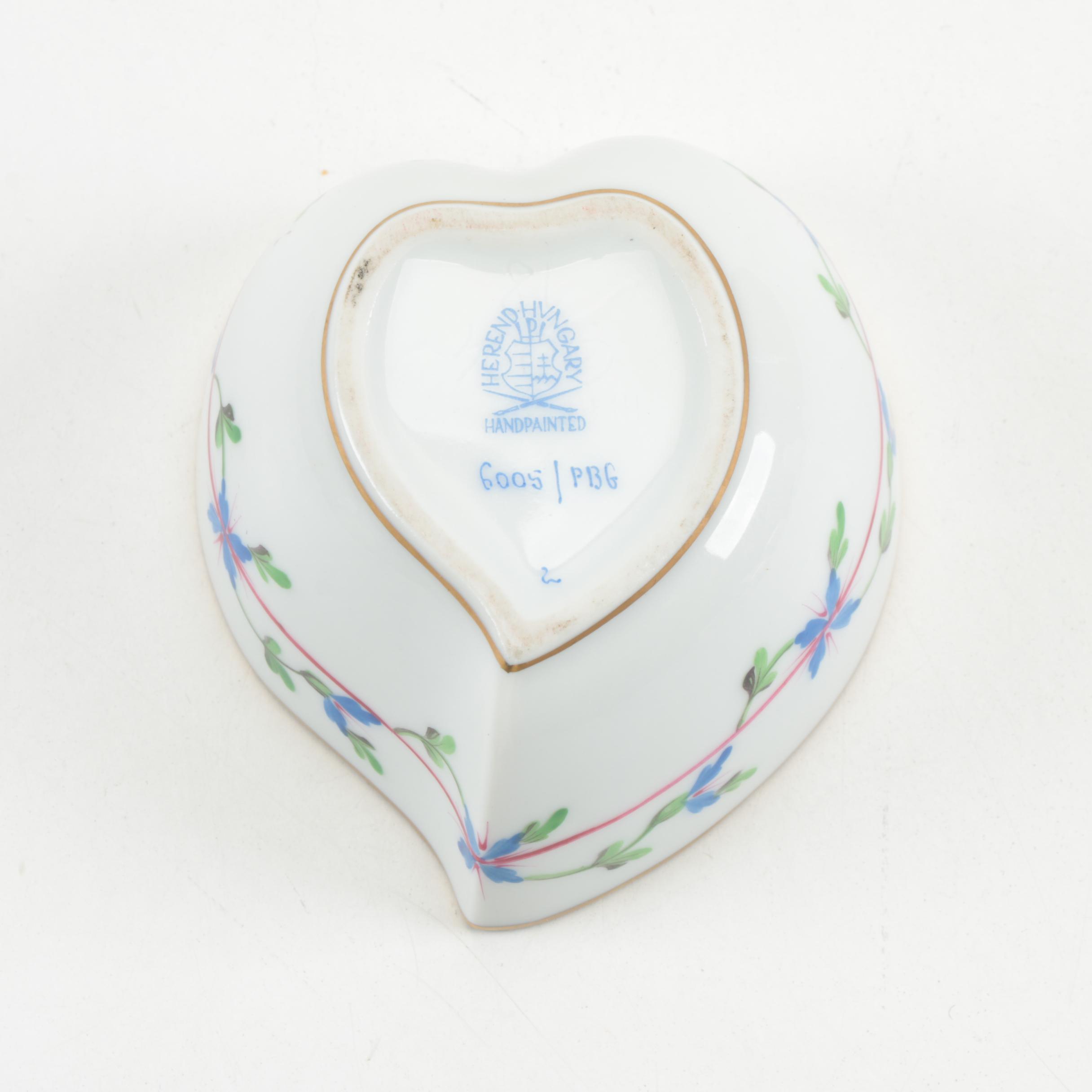 Herend "Rothschild Bird" Shaker with Other Hand-Painted Limoges Porcelain Décor