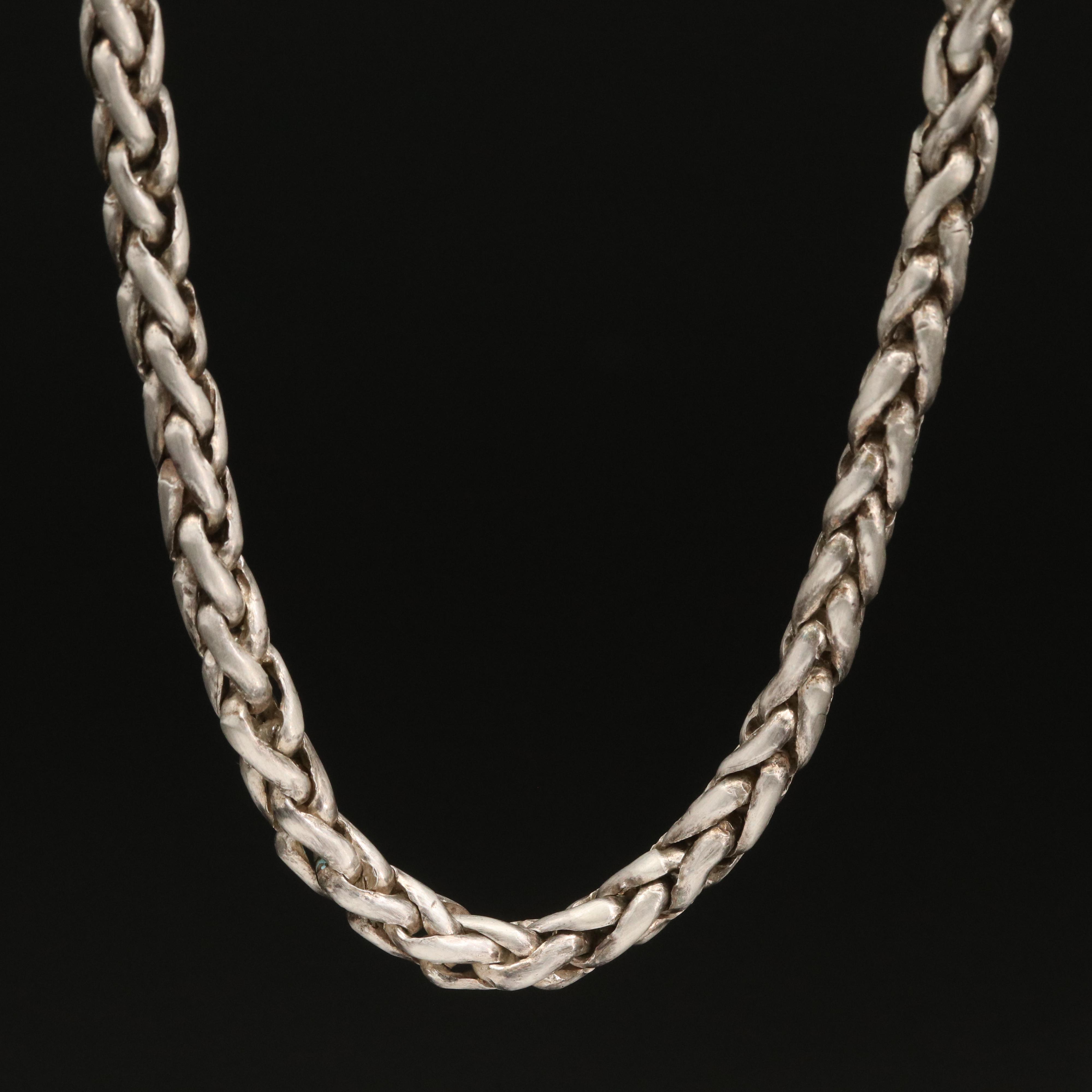 Sterling Silver Wheat Chain Necklace