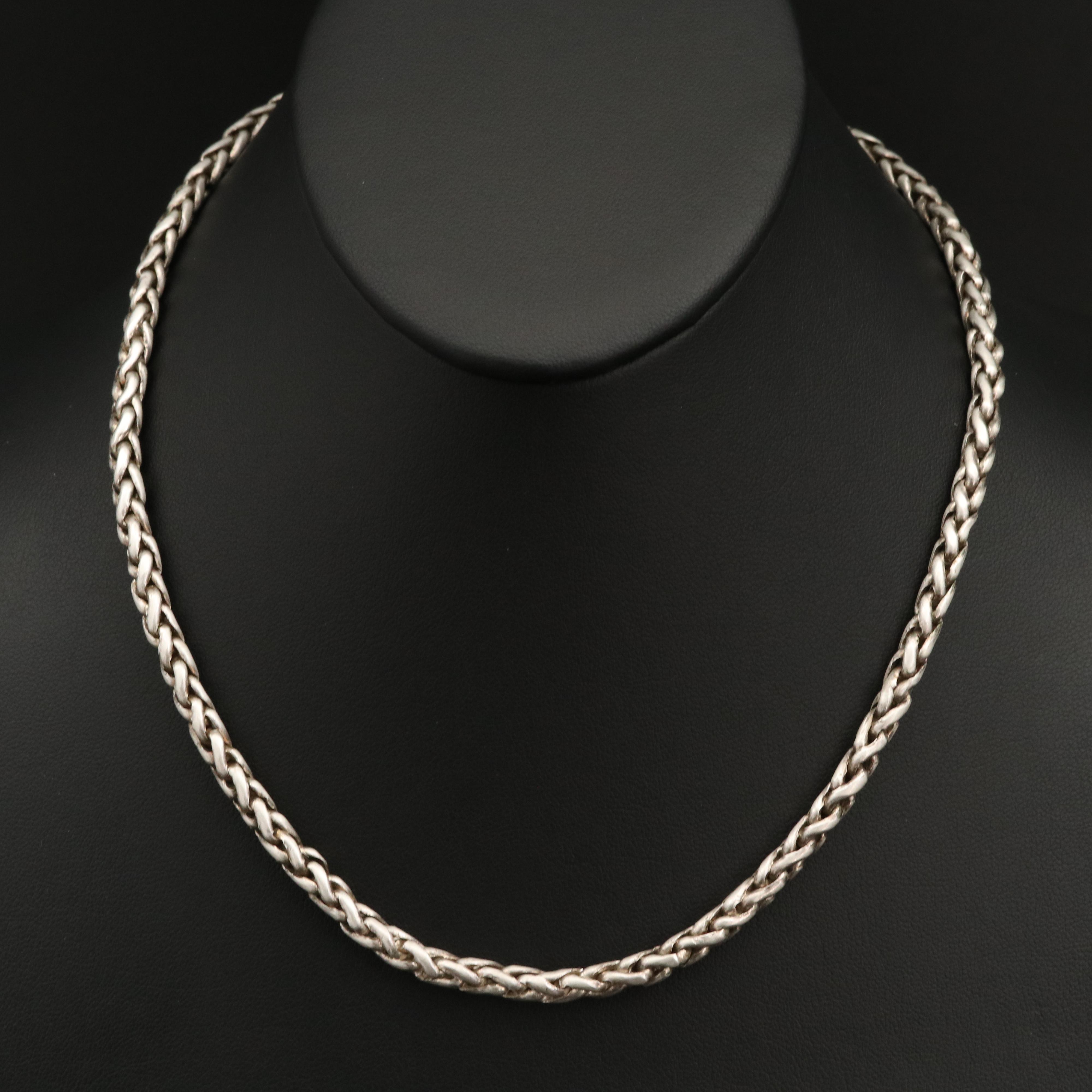 Sterling Silver Wheat Chain Necklace