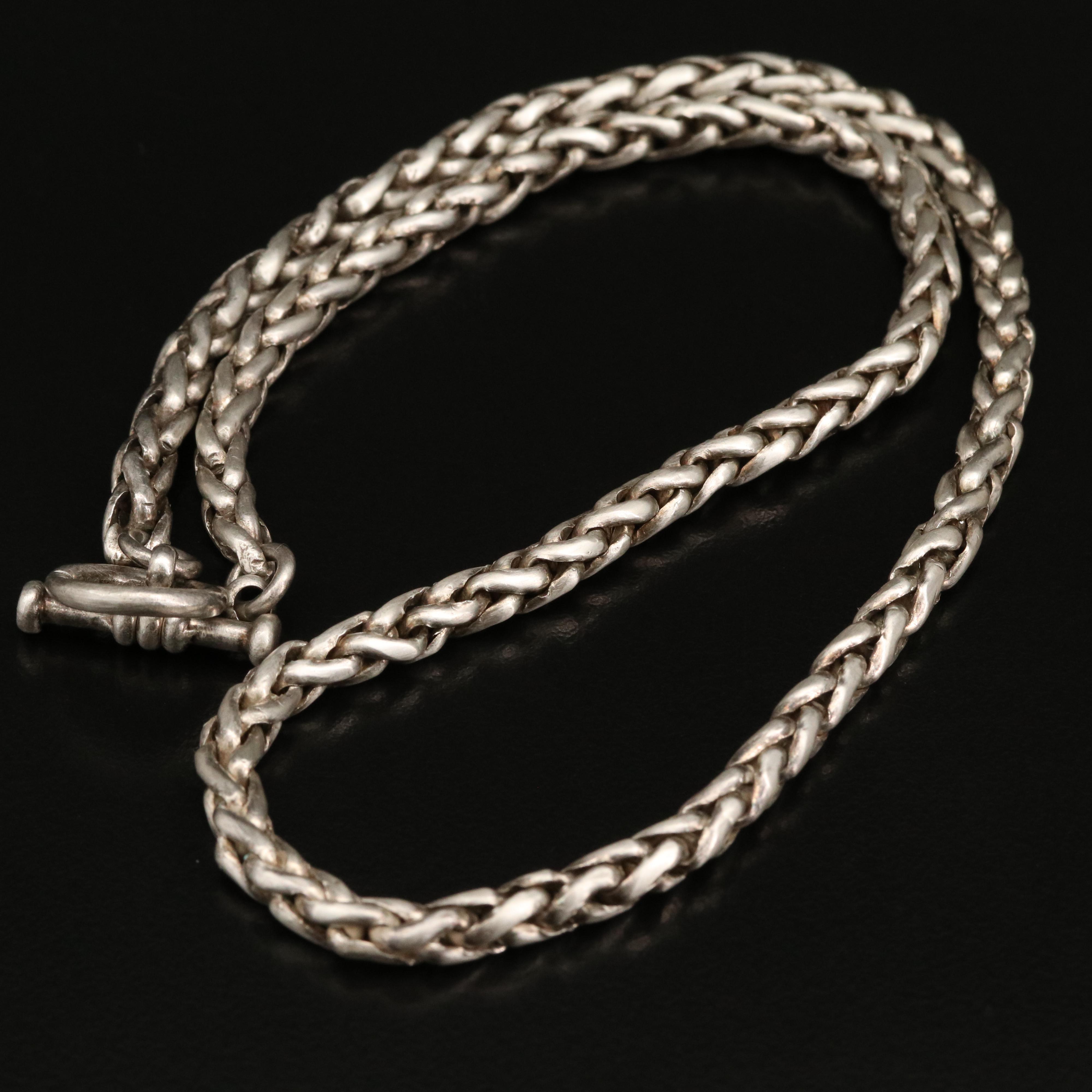 Sterling Silver Wheat Chain Necklace