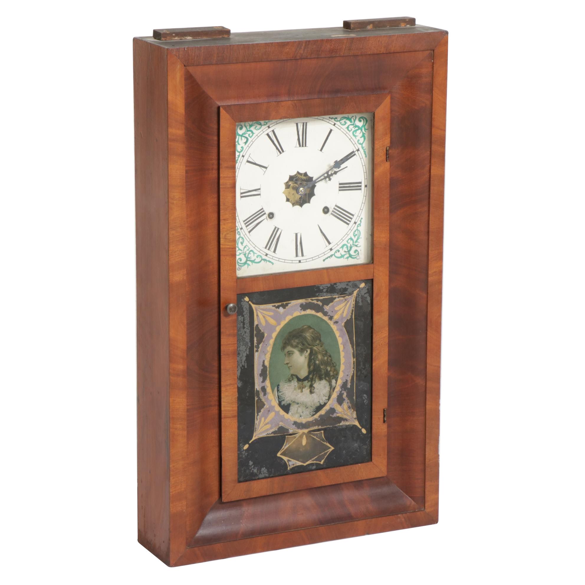 Waterbury Mahogany Ogee Mantel Clock, Mid-19th Century