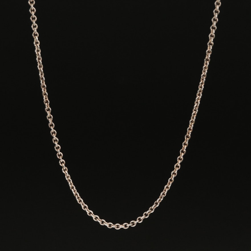 Tiffany & Co. Sterling Silver Rolo Chain Necklace
