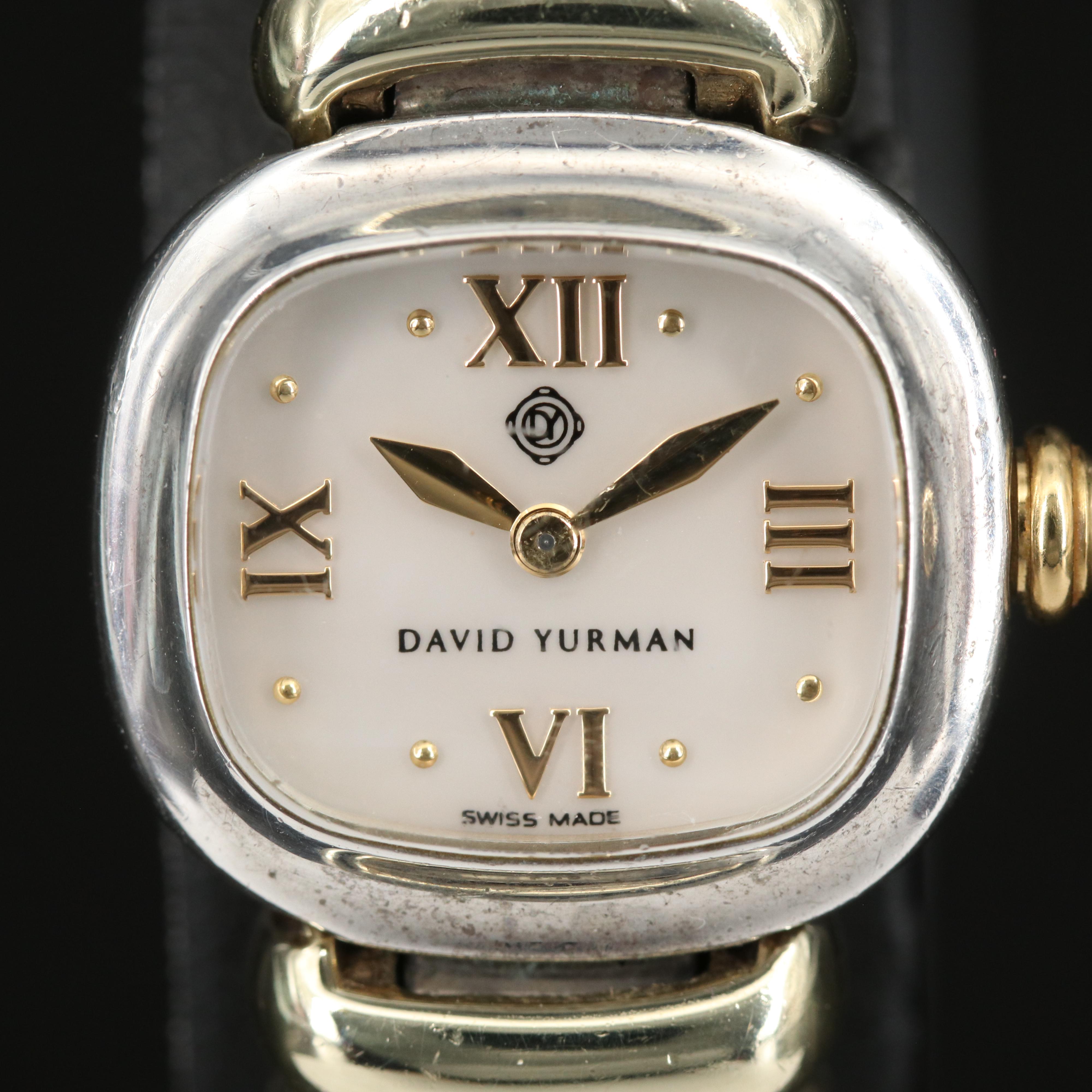 David Yurman 14K and Sterling Silver Watch with Mother of Pearl Dial