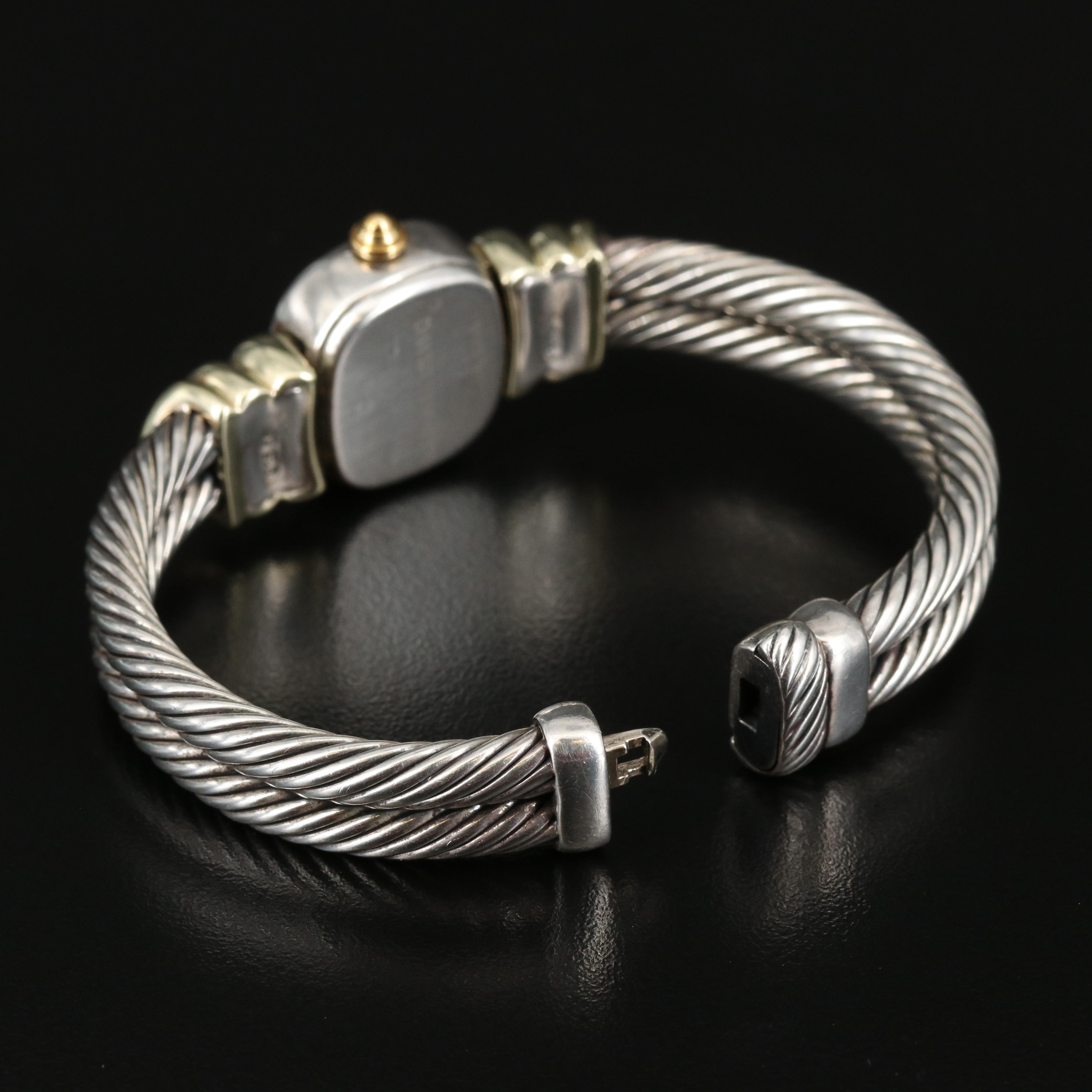 David Yurman 14K and Sterling Silver Watch with Mother of Pearl Dial