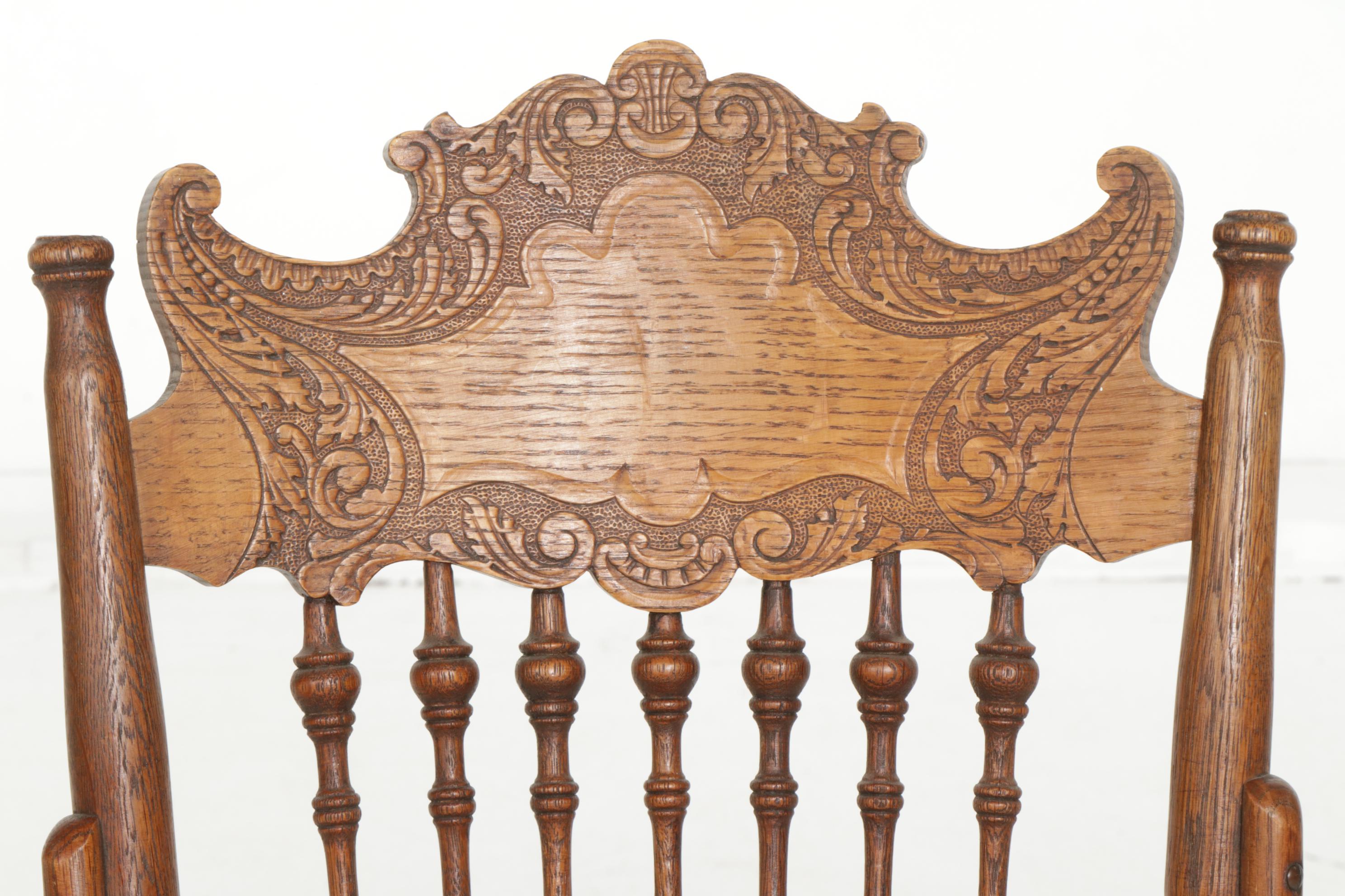 Sikes Chair Company Oak Pressed-Back Side Chair, Early 20th Century