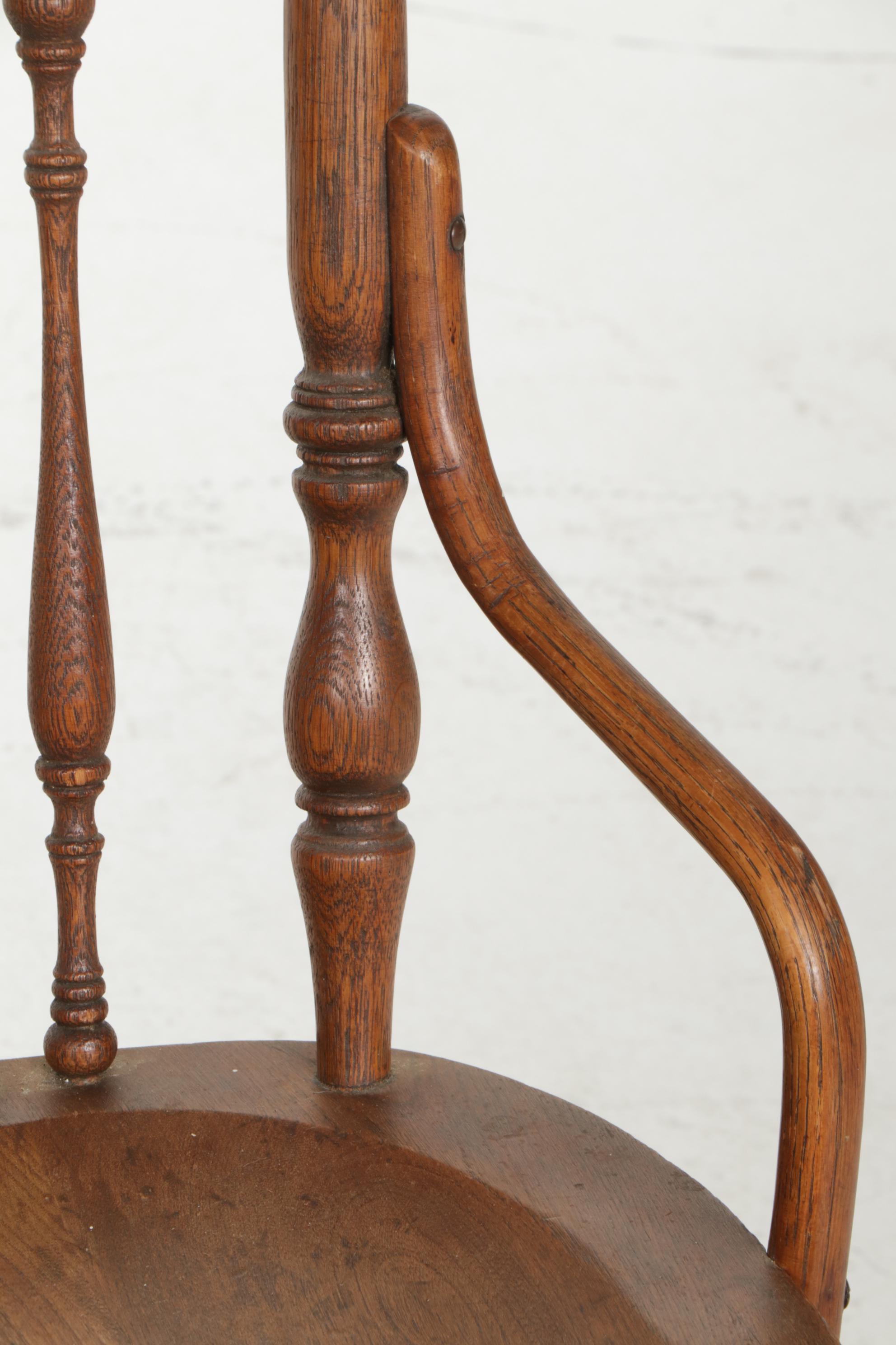 Sikes Chair Company Oak Pressed-Back Side Chair, Early 20th Century