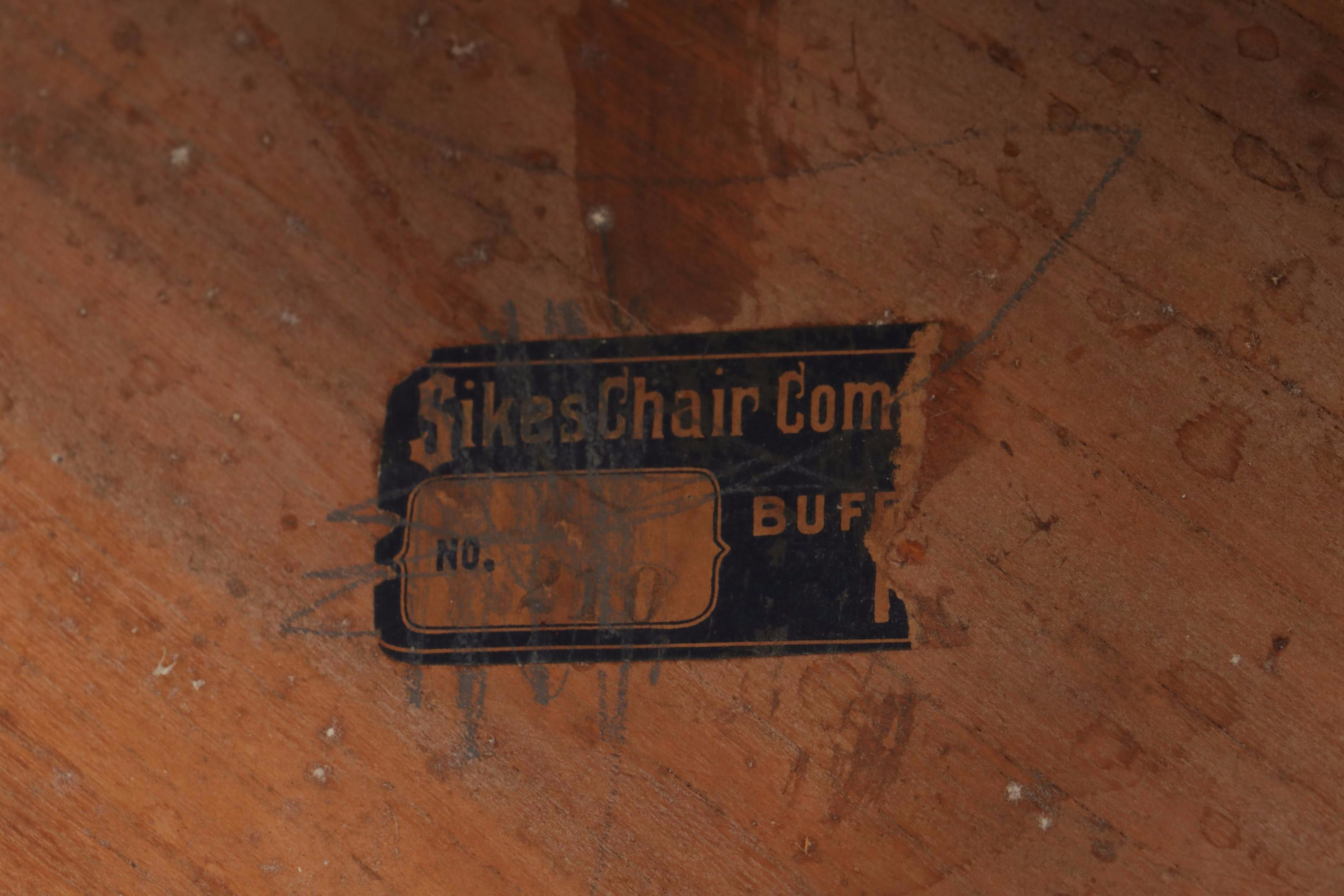 Sikes Chair Company Oak Pressed-Back Side Chair, Early 20th Century