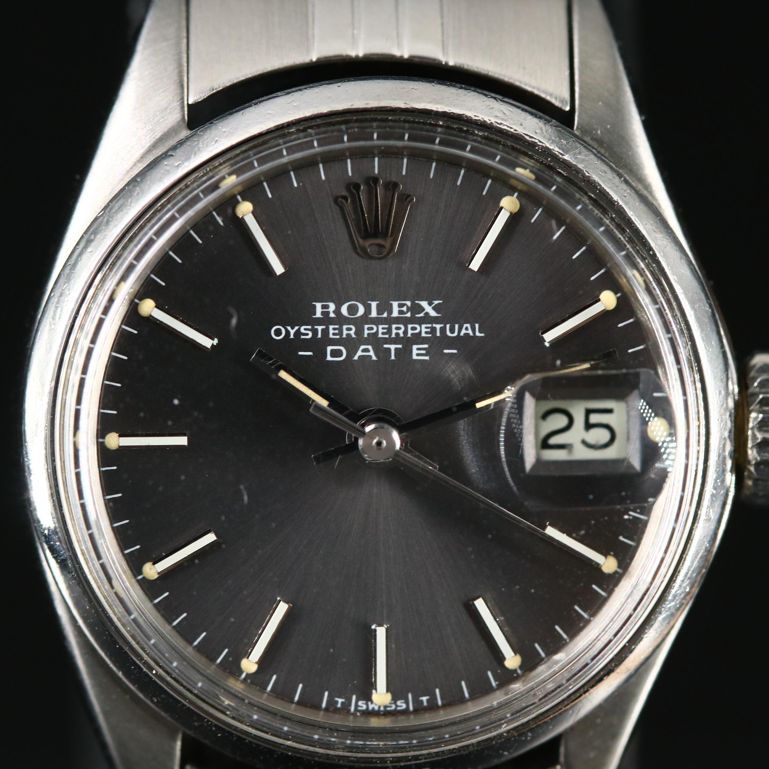 1971 Rolex Date Stainless Steel Automatic Watch