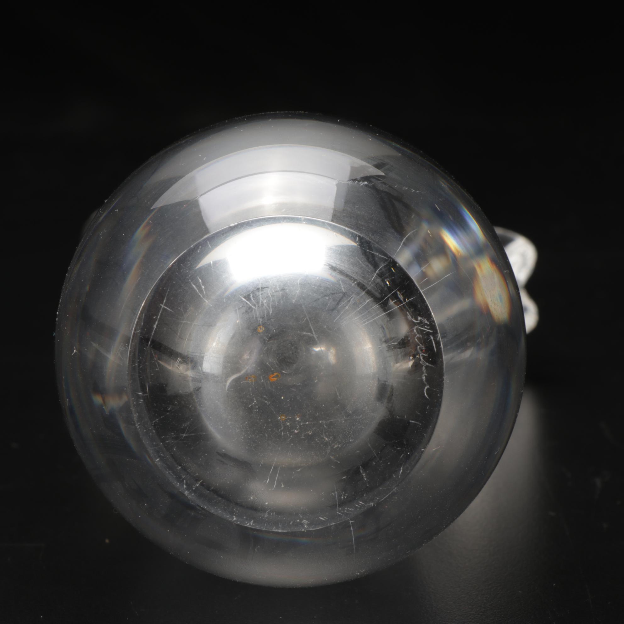 Steuben Art Glass Vase with Sheared Rim Designed by George Thompson