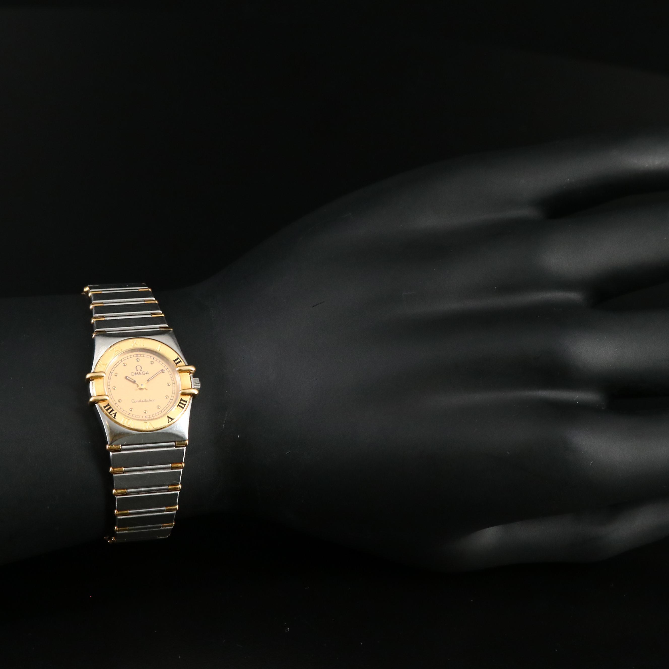 1987 Omega Constellation 18K Gold and Stainless Steel Quartz Watch