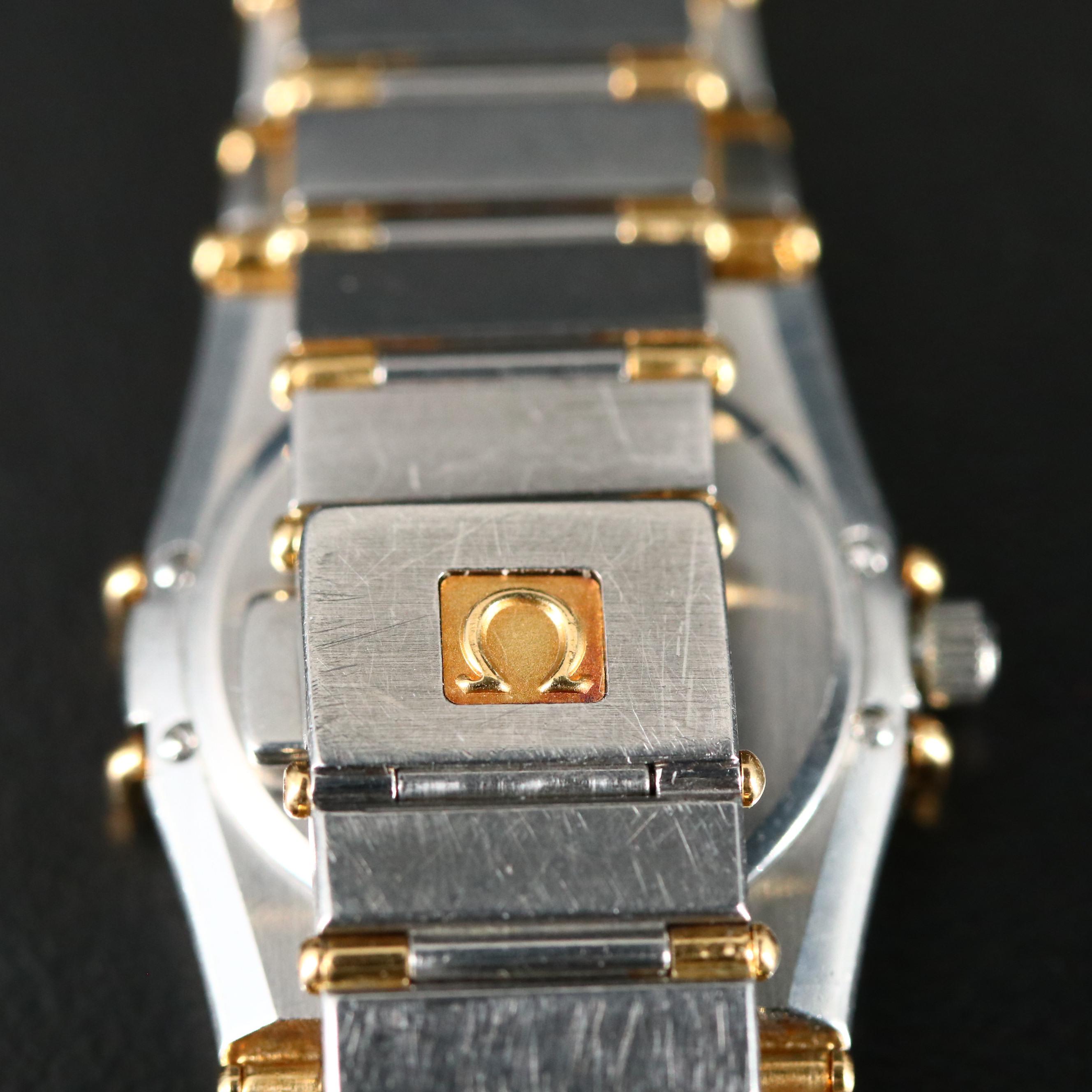 1987 Omega Constellation 18K Gold and Stainless Steel Quartz Watch