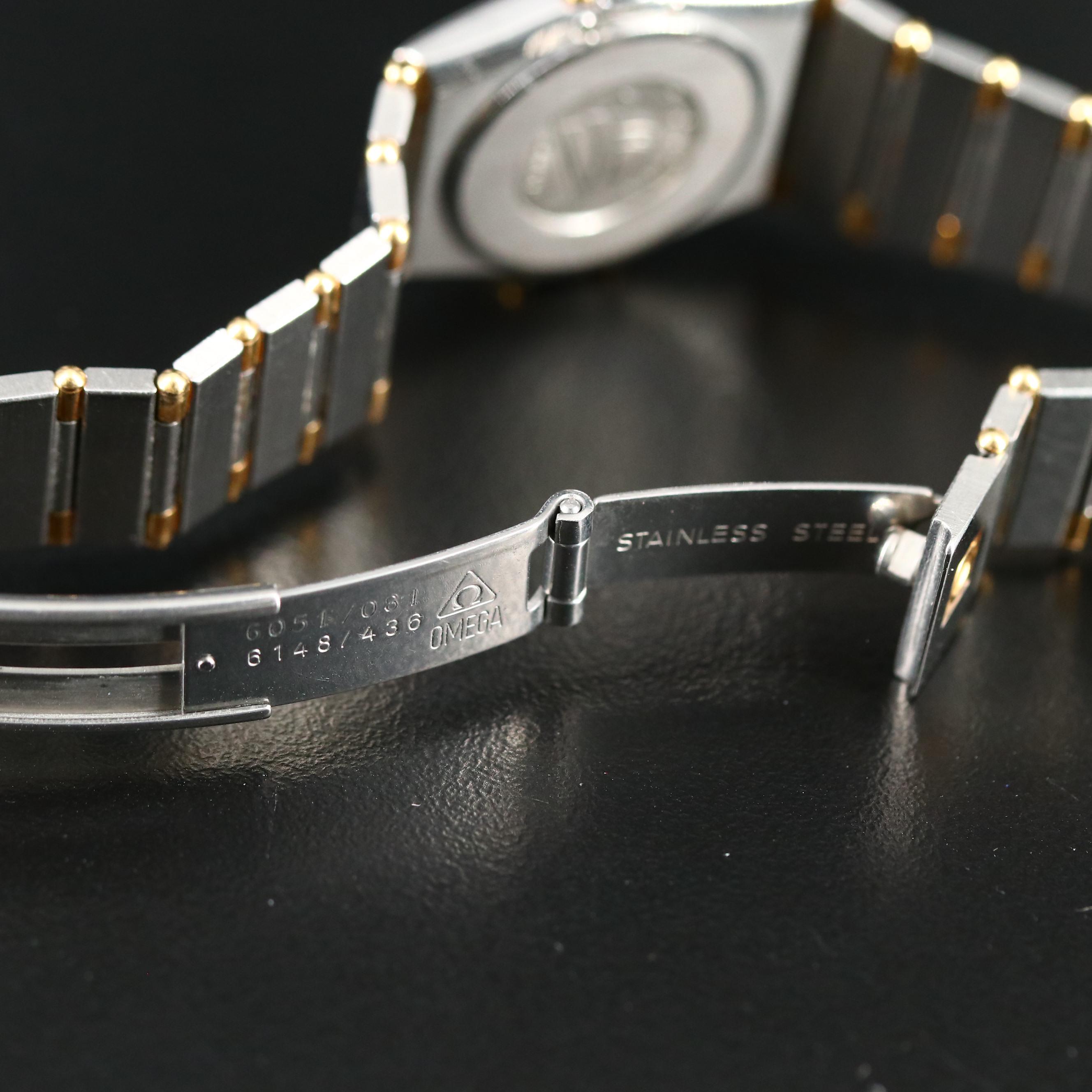 1987 Omega Constellation 18K Gold and Stainless Steel Quartz Watch