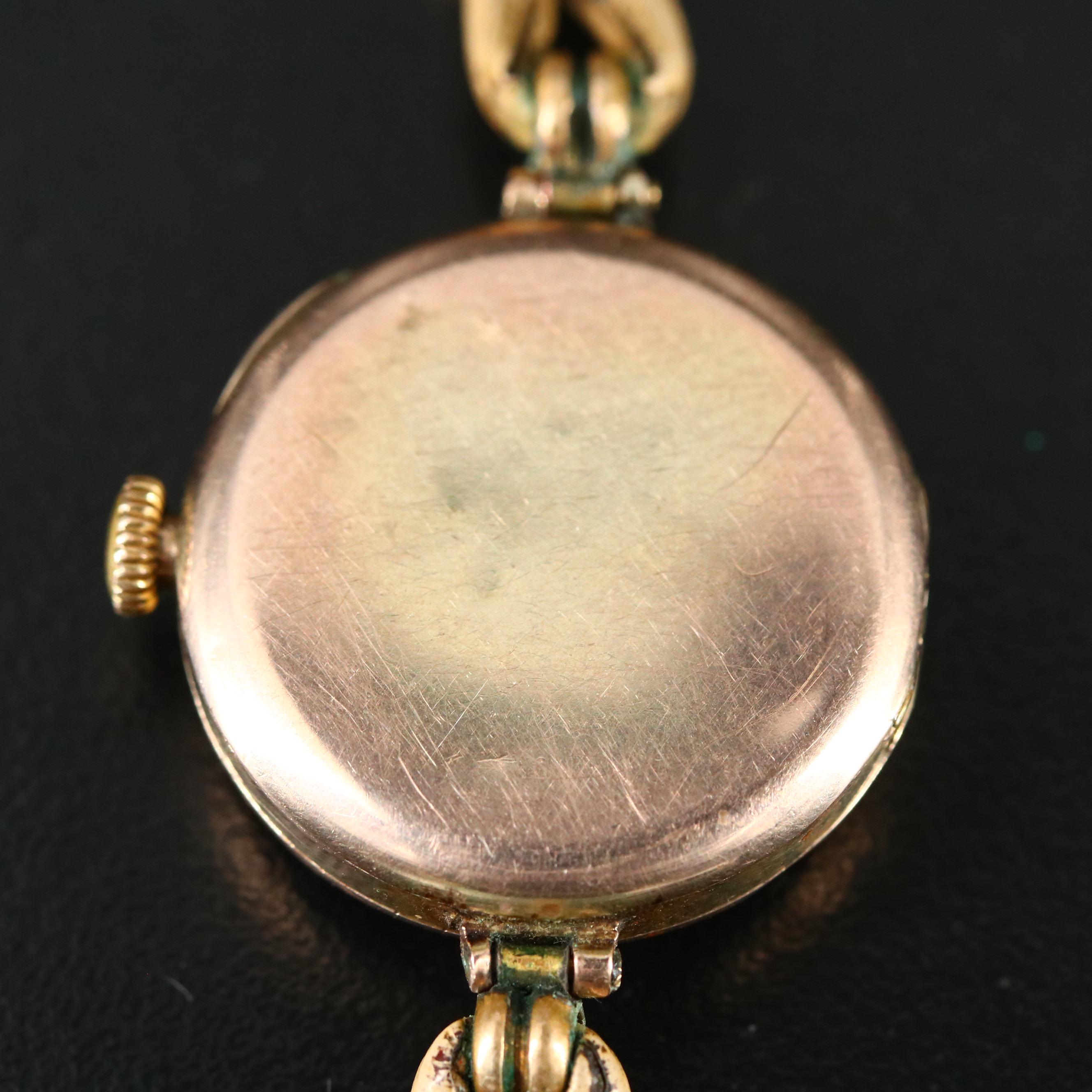 1928 Rolex 9K Yellow Gold Stem Wind Watch