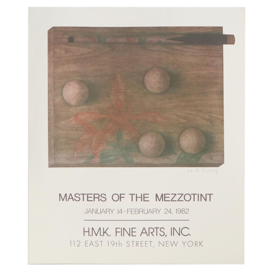 Offset Lithograph Exhibition Poster "Masters of the Mezzotint," 1982