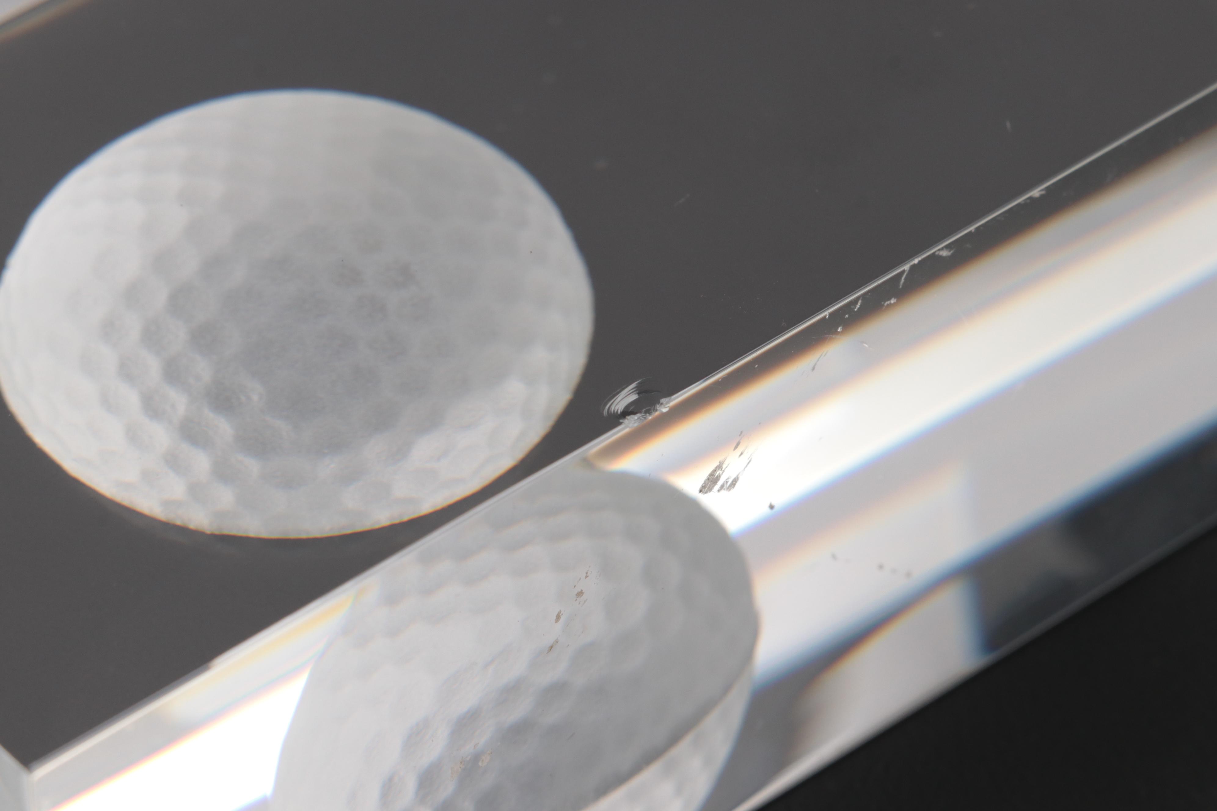 Tiffany & Co., Hoya and Steuben Golf Motif Glass Paperweights